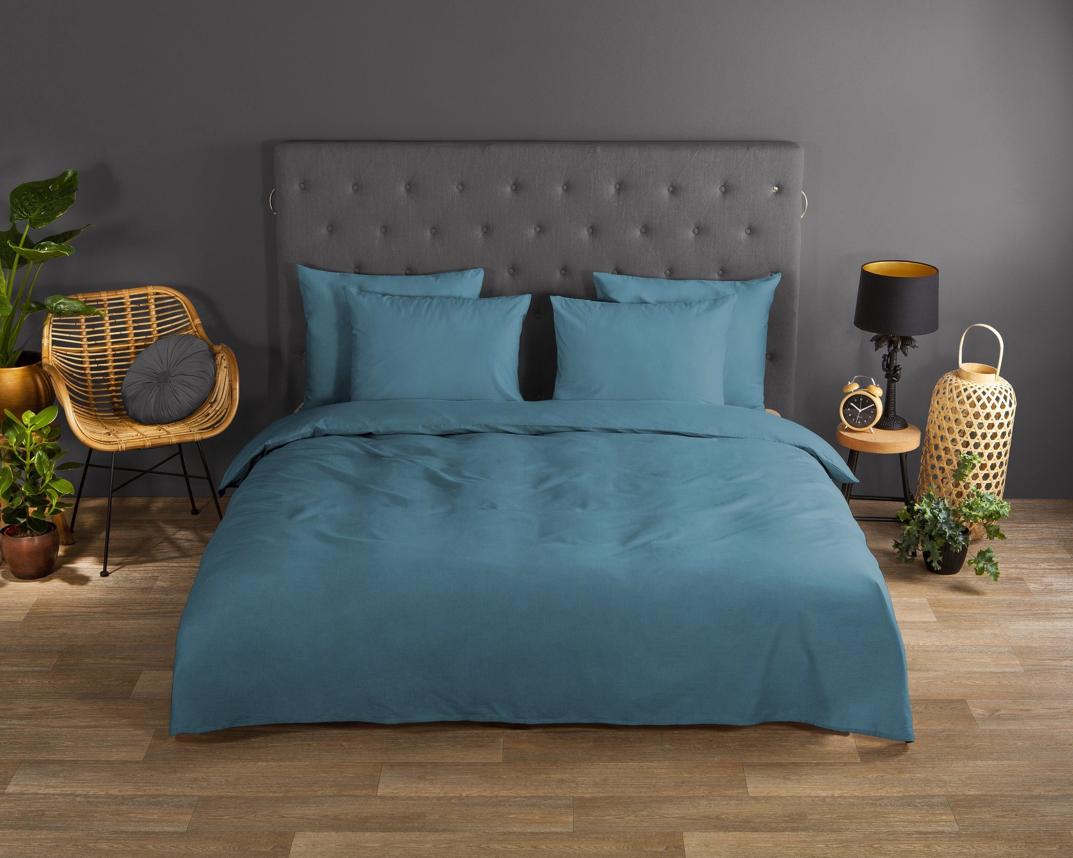 Good Morning Dekbedovertrek Katoen Uni - Adria Blue