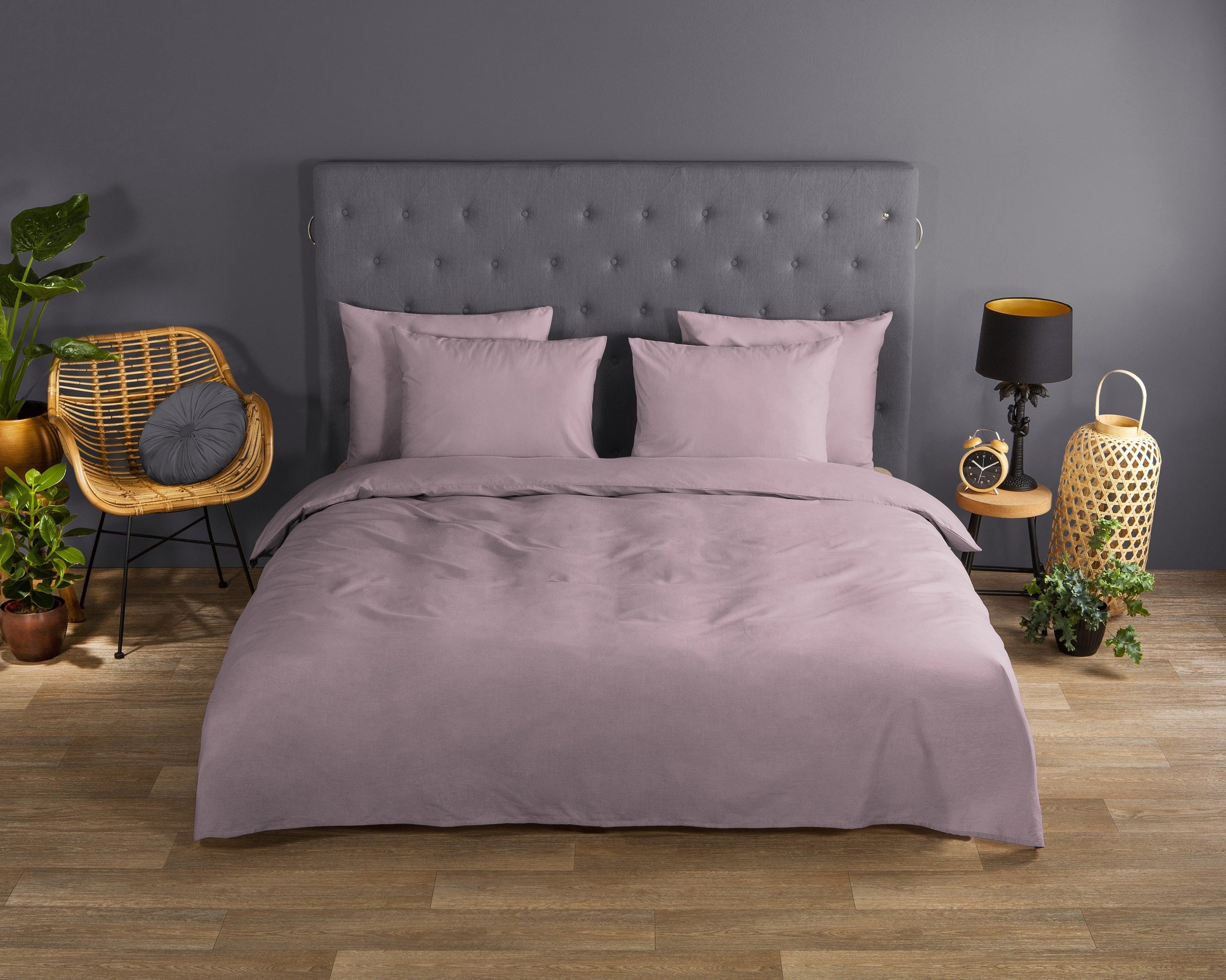 Good Morning Dekbedovertrek Katoen Uni - Soft pink