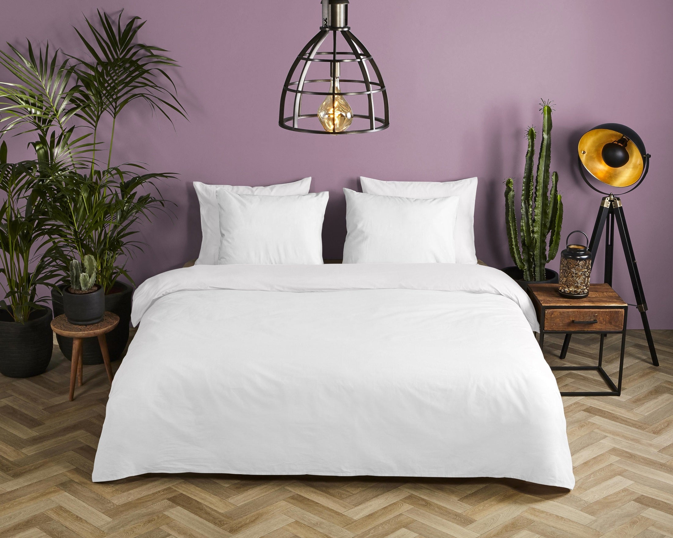 HIP Dekbedovertrek Satijn Uni - White