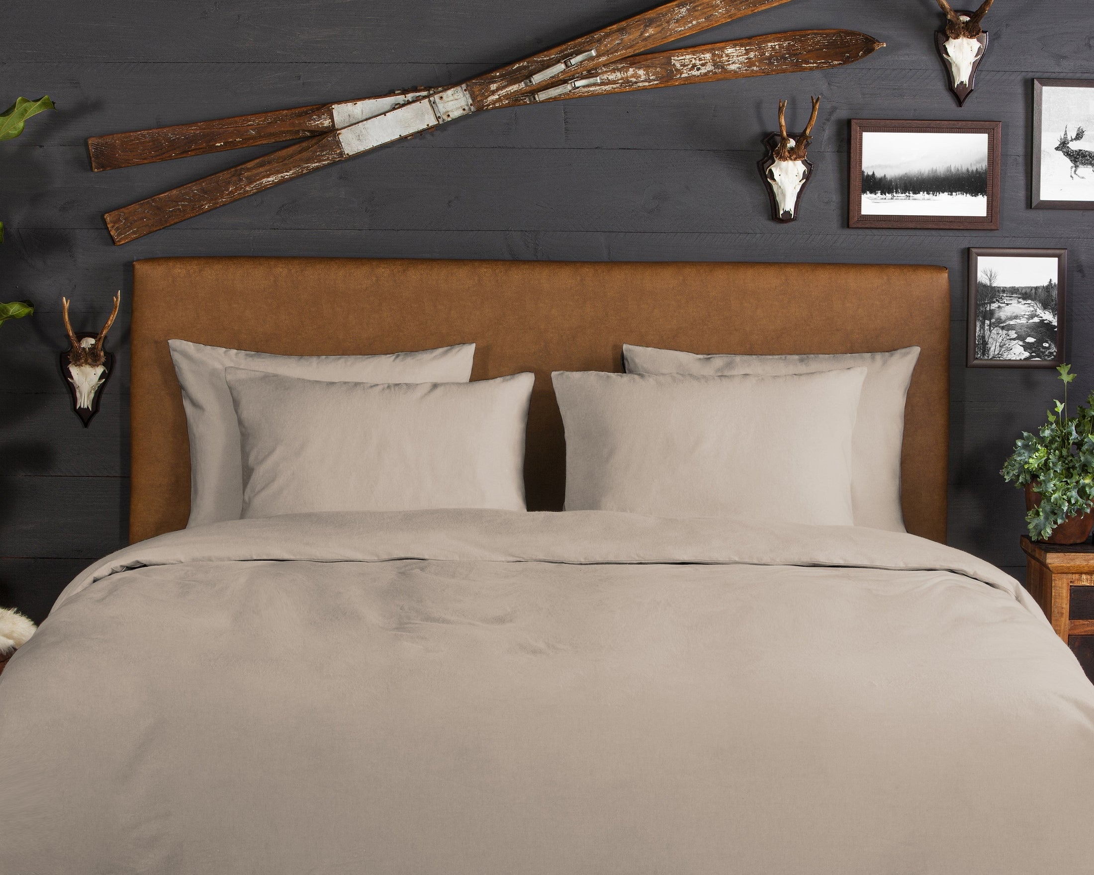 Good Morning Dekbedovertrek Flanel Uni - Sand