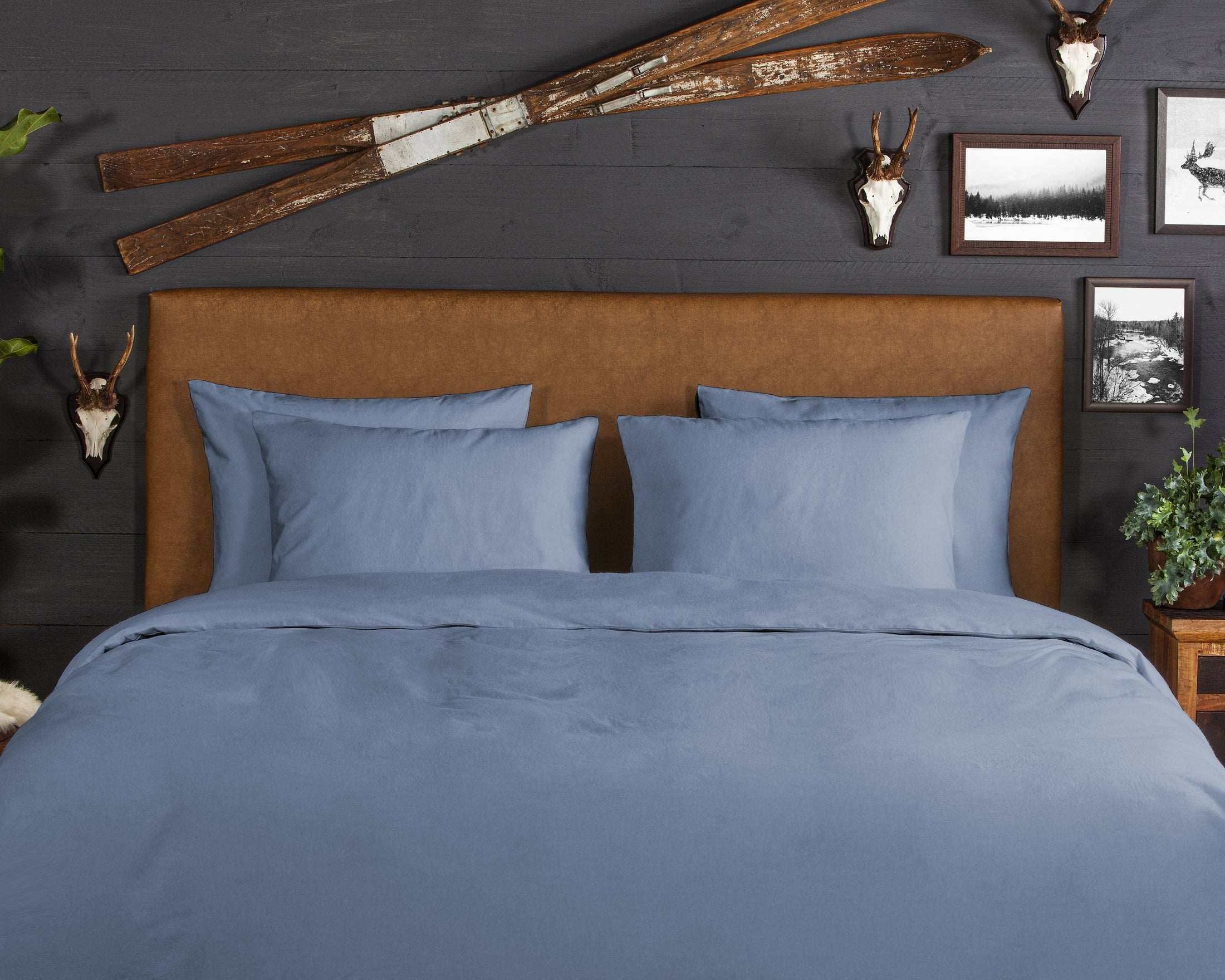 Good Morning Dekbedovertrek Flanel Uni - Blue