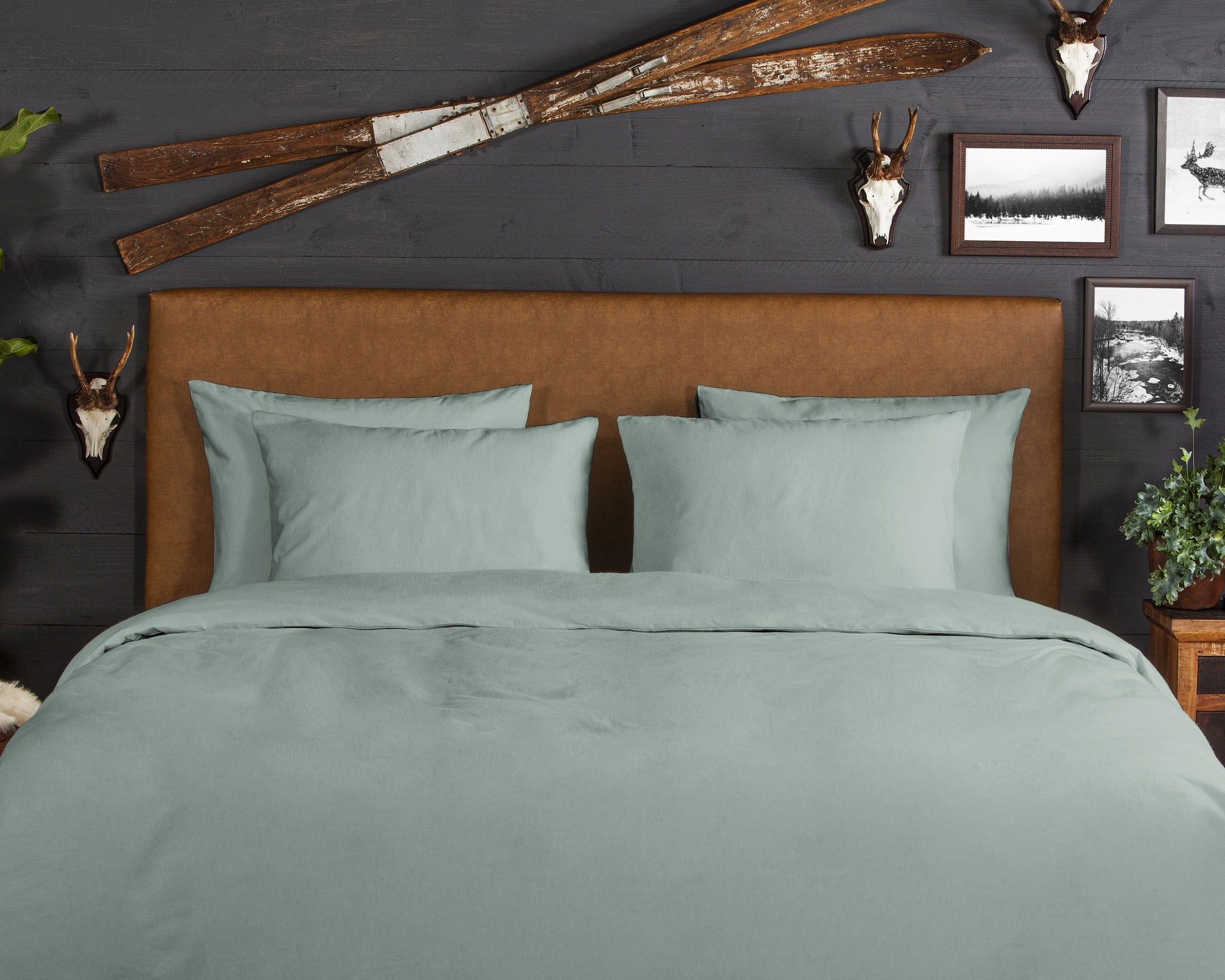 Good Morning Dekbedovertrek Flanel Uni - Green