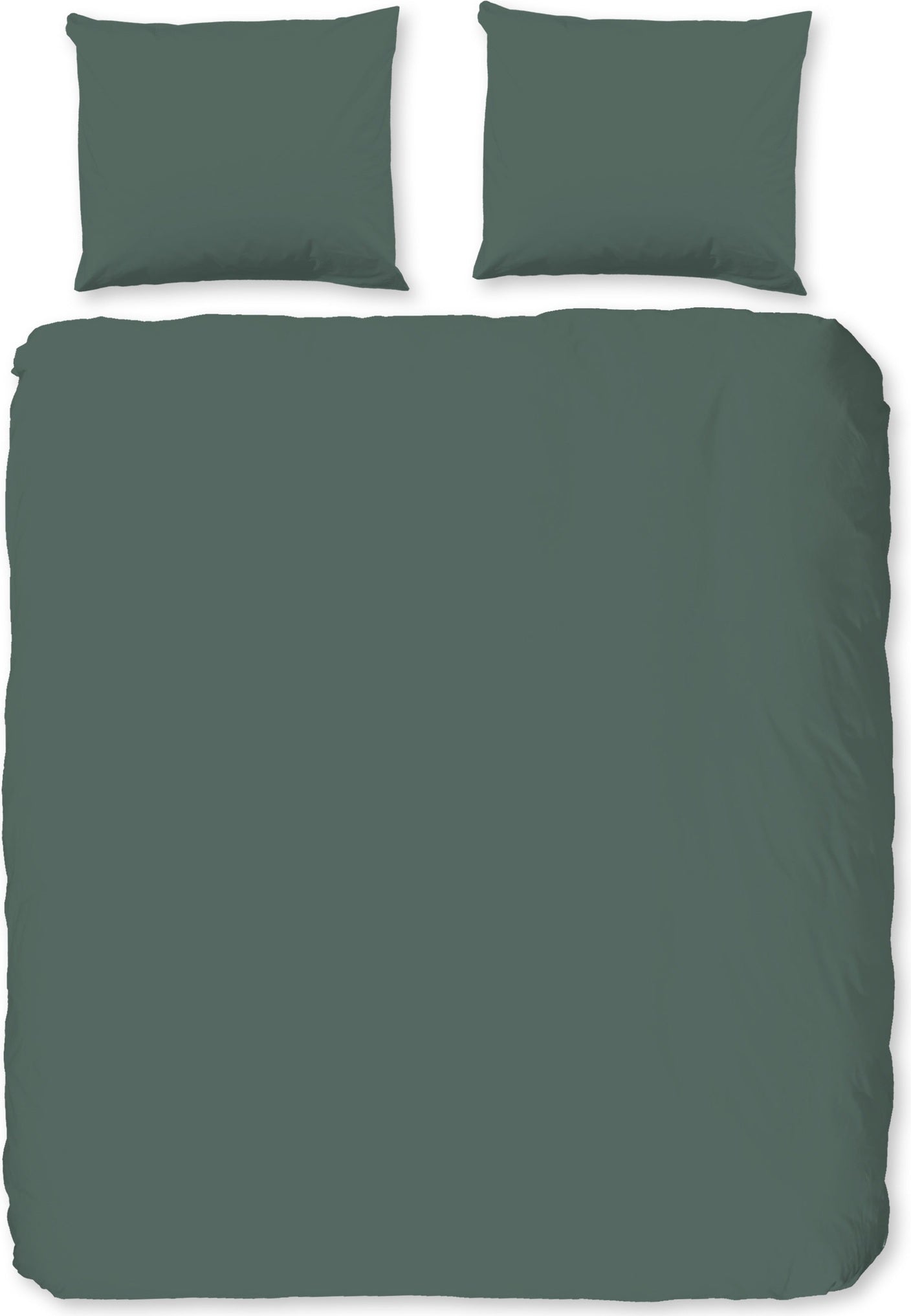 Good Morning Dekbedovertrek Flanel Uni - Olive Green