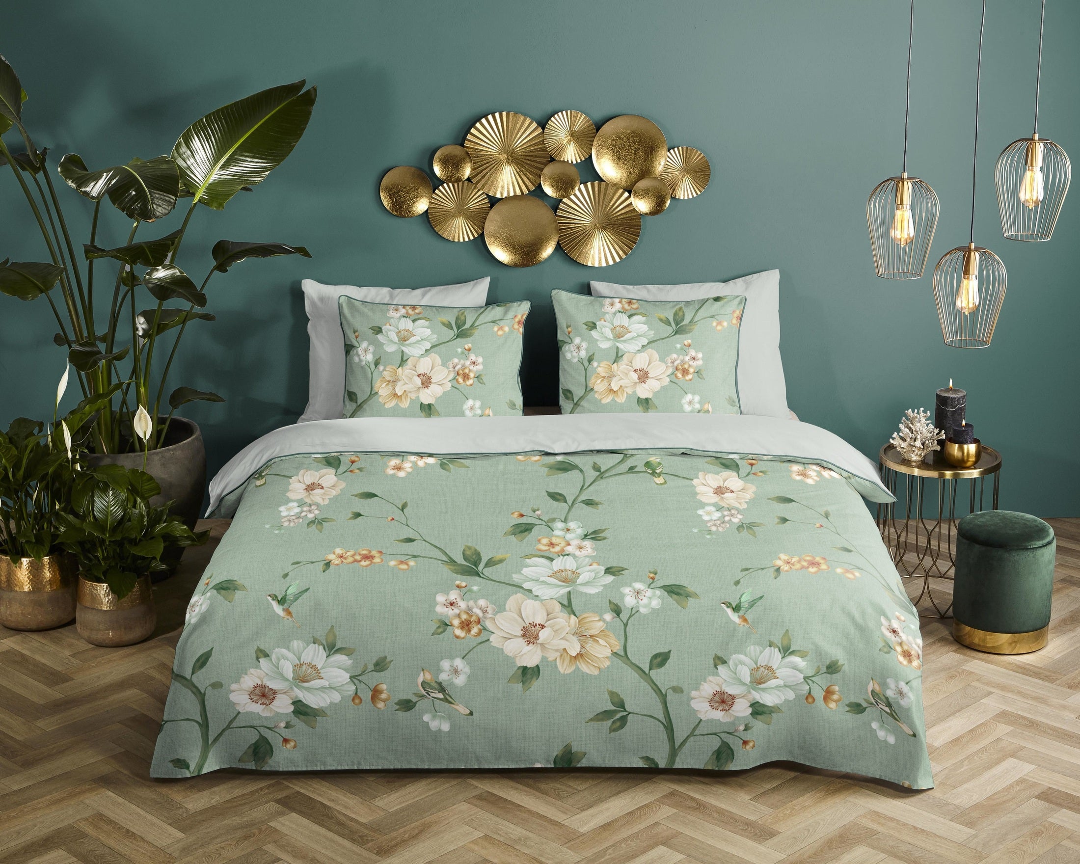 Descanso Dekbedovertrek Satijn Sizena - Green