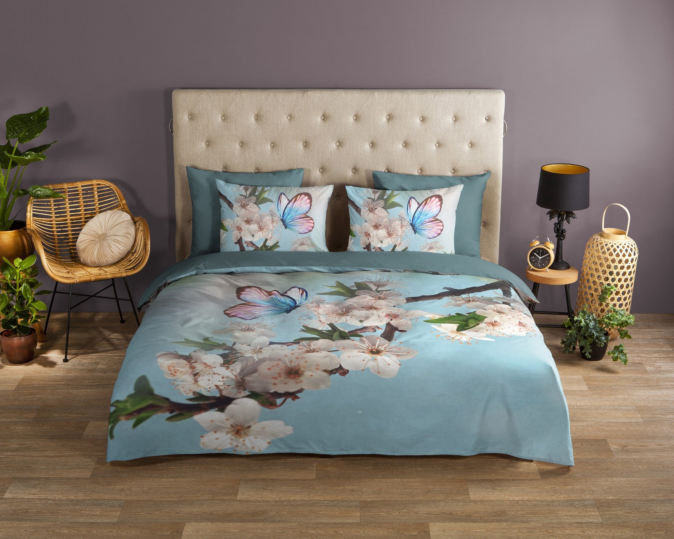 Good Morning Dekbedovertrek Katoen Mayla - Aqua