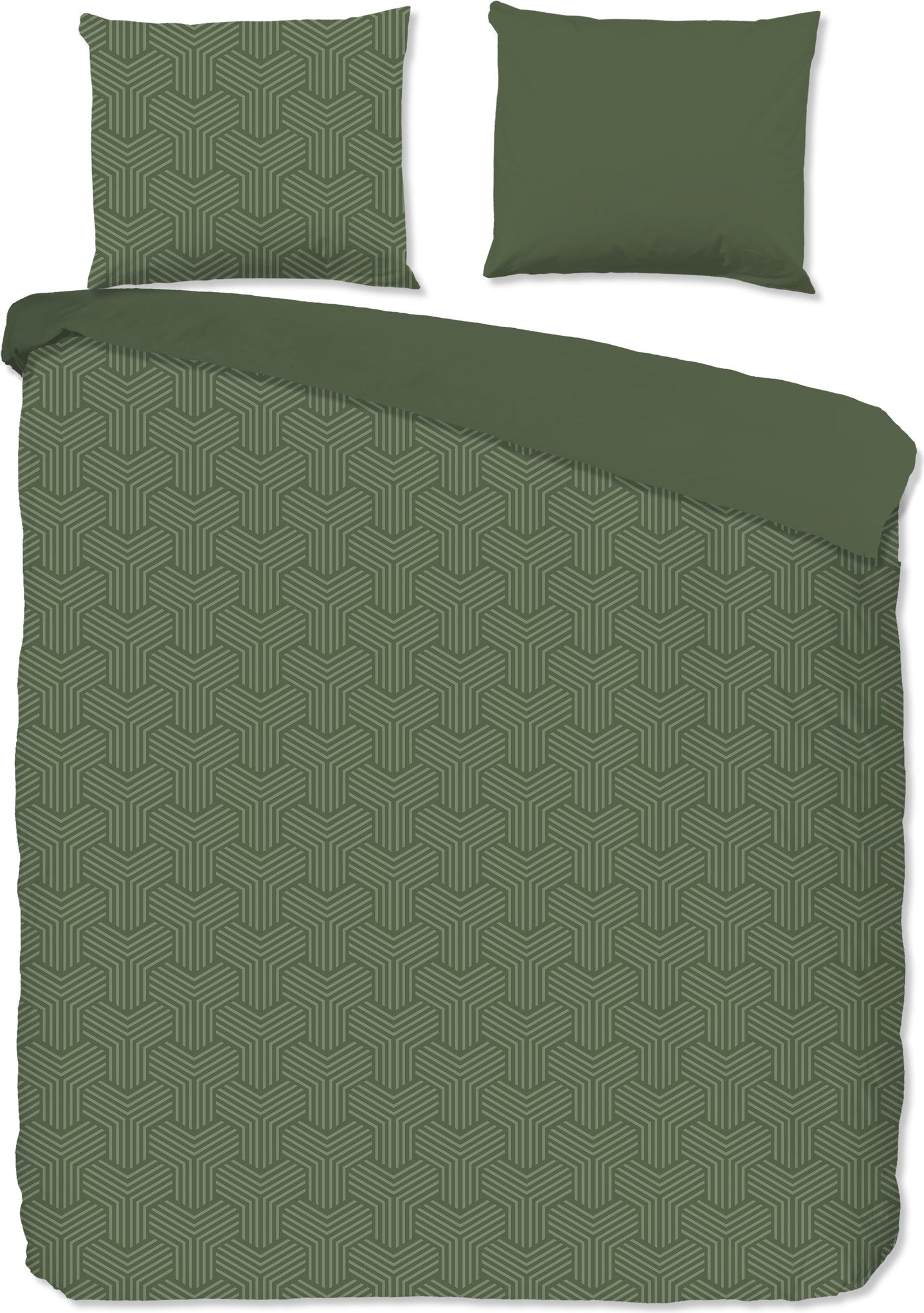 Pure Dekbedovertrek Microfiber Groningen - Olive Green