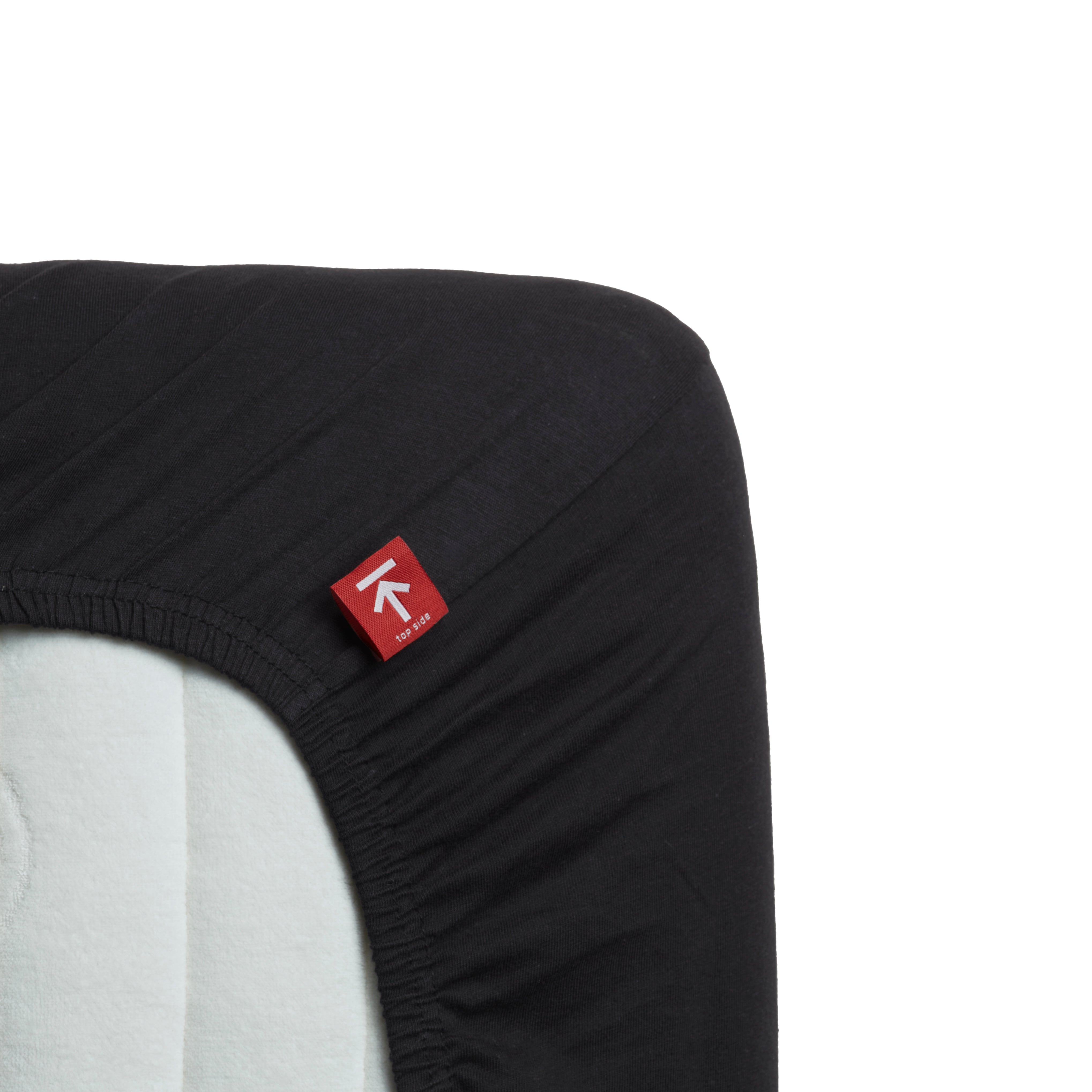 Beddinghouse split topper hoeslaken jersey Zwart #maat_160 x 200/220 cm