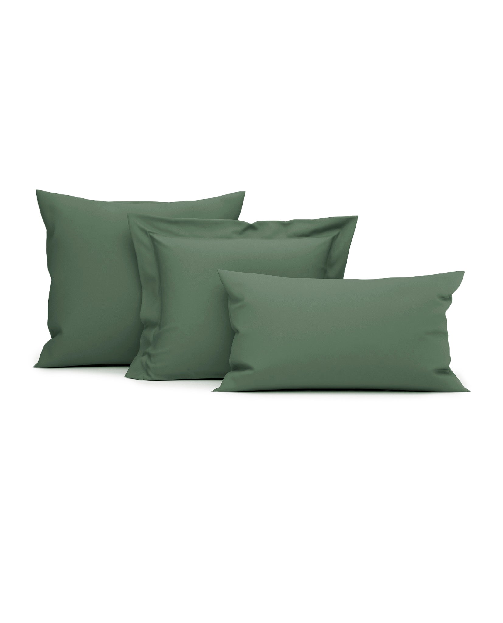 Heckettlane kussensloop Elementi Calla Green satijn
