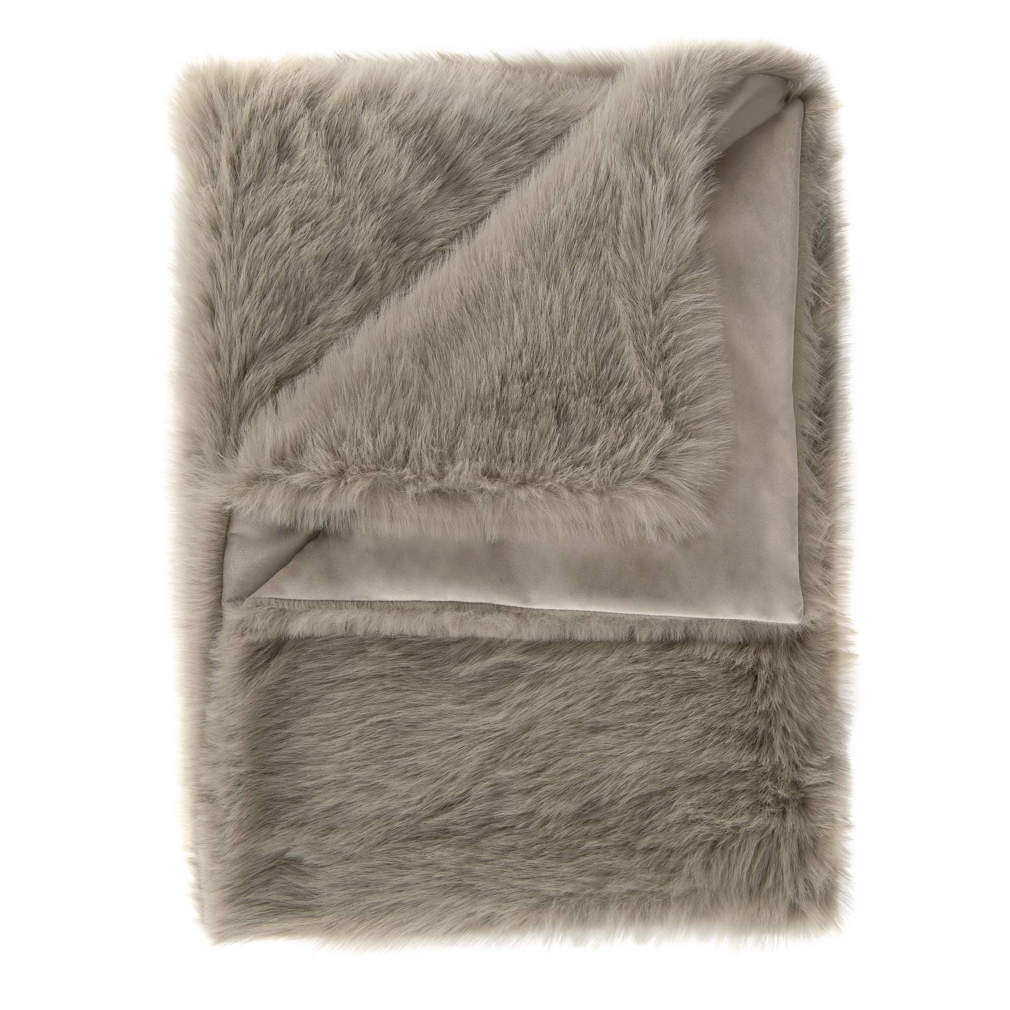 Heckettlane plaid Perle Real Taupe imitatiebont