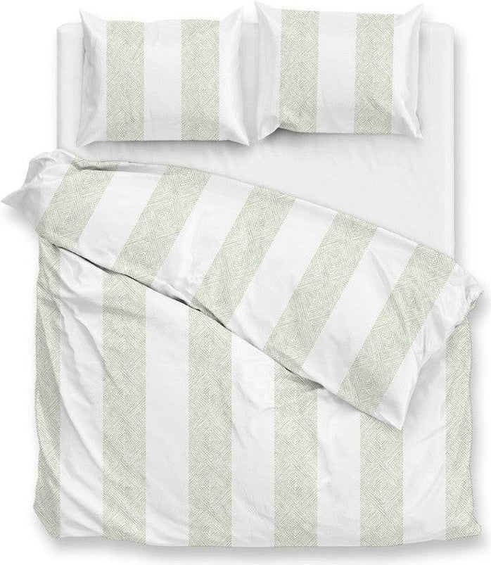 Zo Home Dekbedovertrek Satijn Tratti di Satinado Foam Green