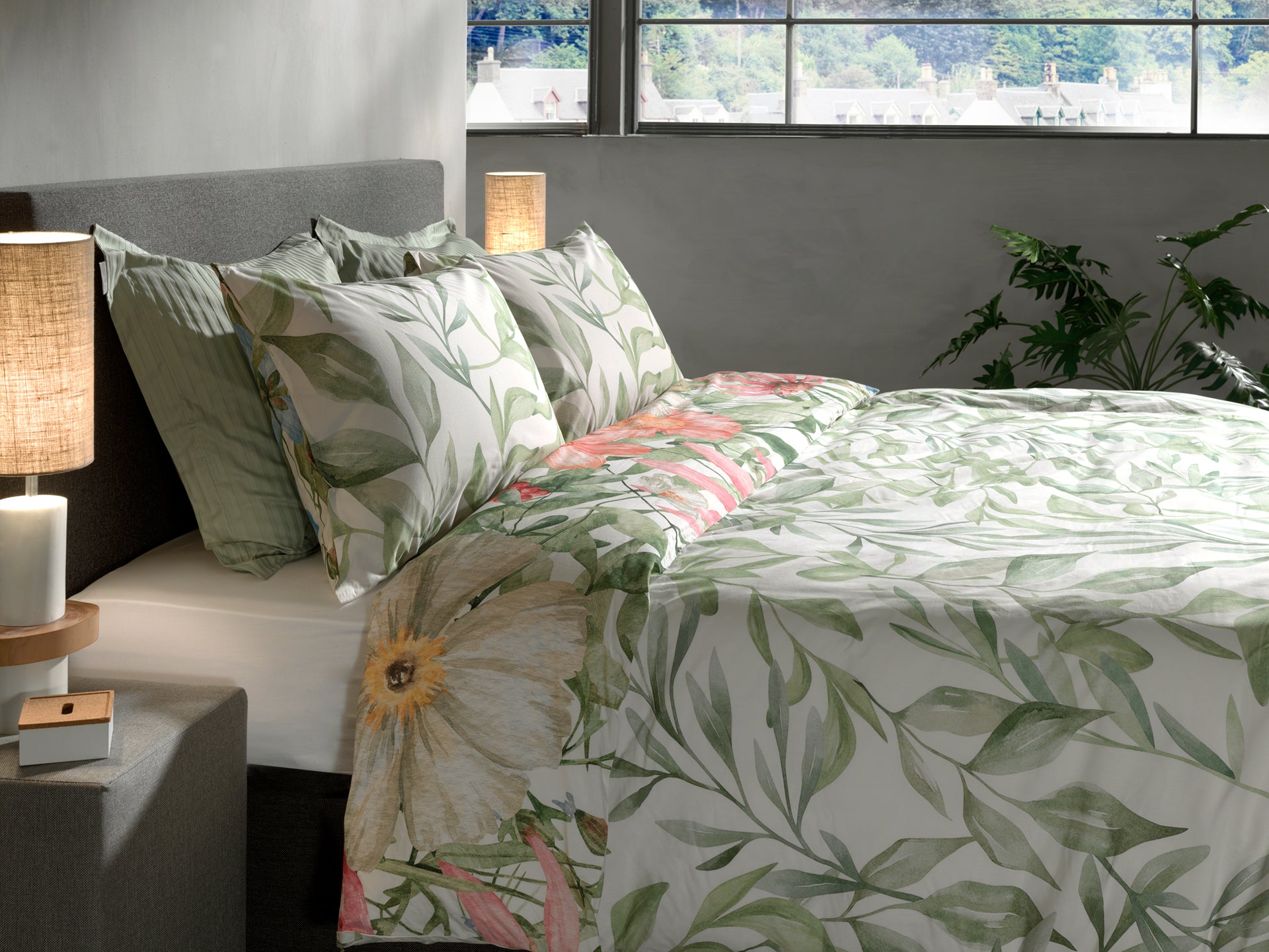 Heckettlane dekbedovertrek Svea Multi bamboe-percale