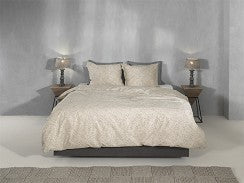 Zo Home dekbedovertrek percale Floreala Cool beige