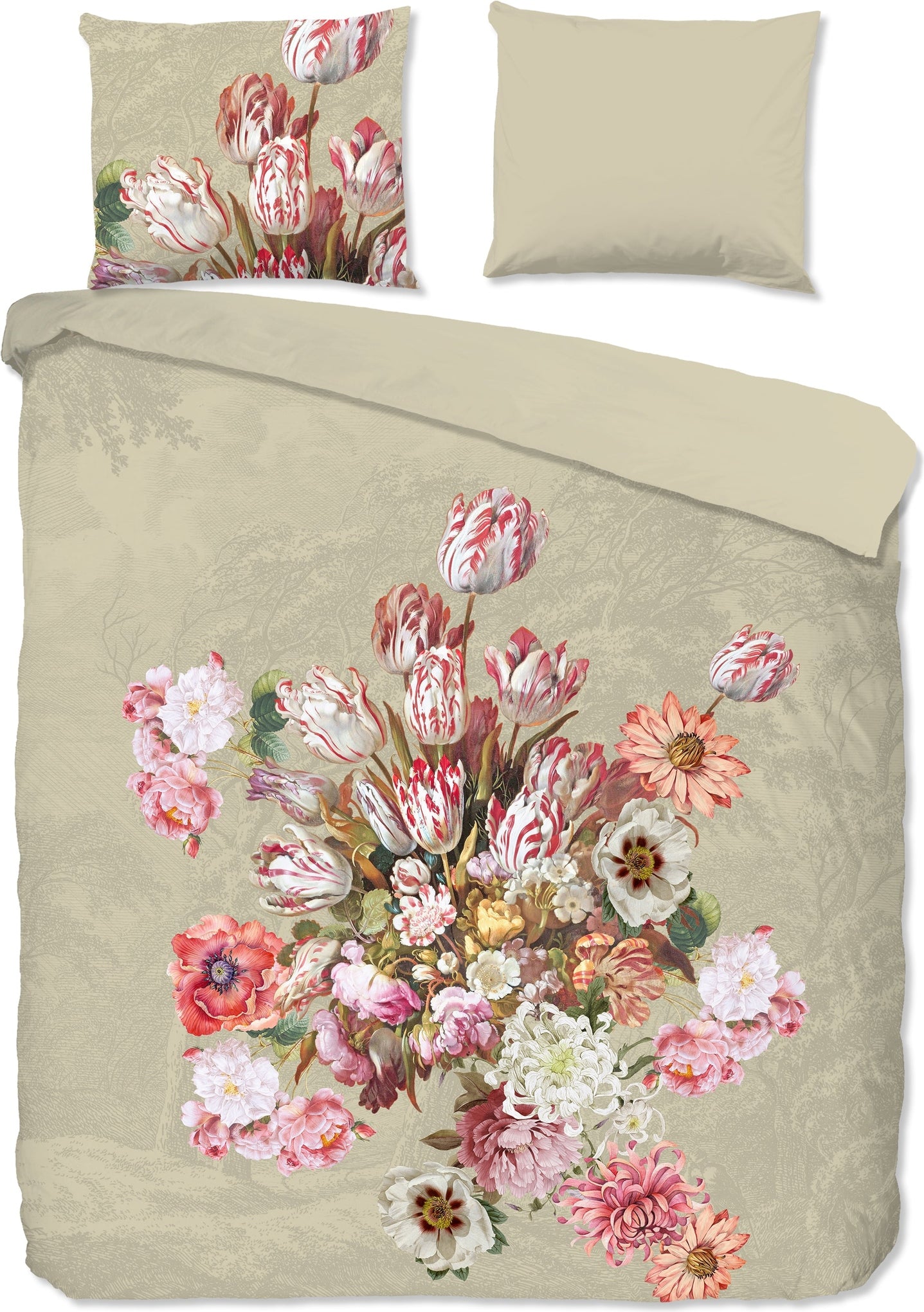 Good Morning Dekbedovertrek Katoen Miran - Sand