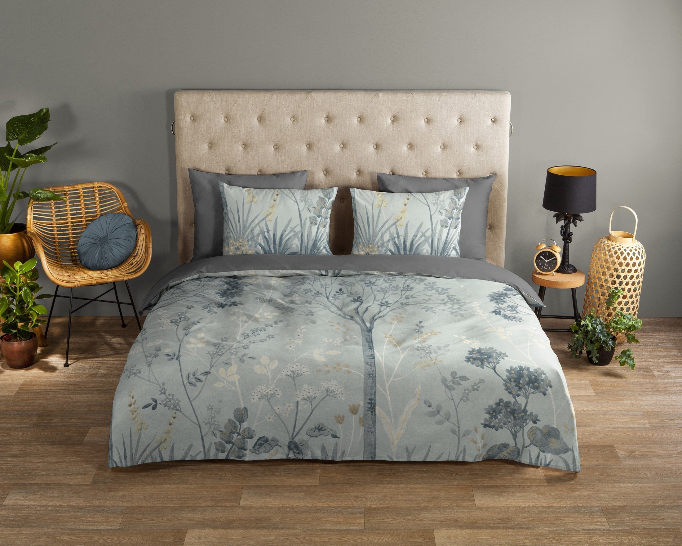 Good Morning Dekbedovertrek Katoen Charles - Grey