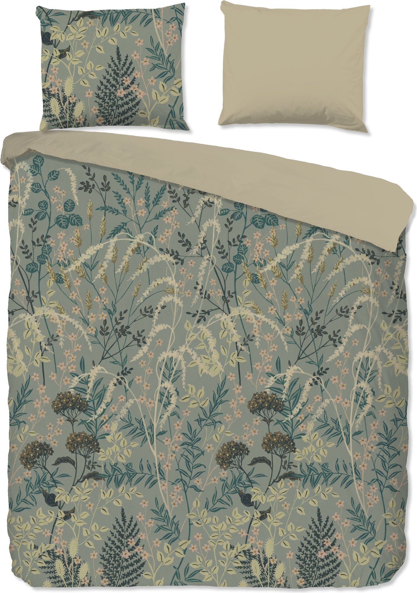 Good Morning Dekbedovertrek Katoen Silve - Green