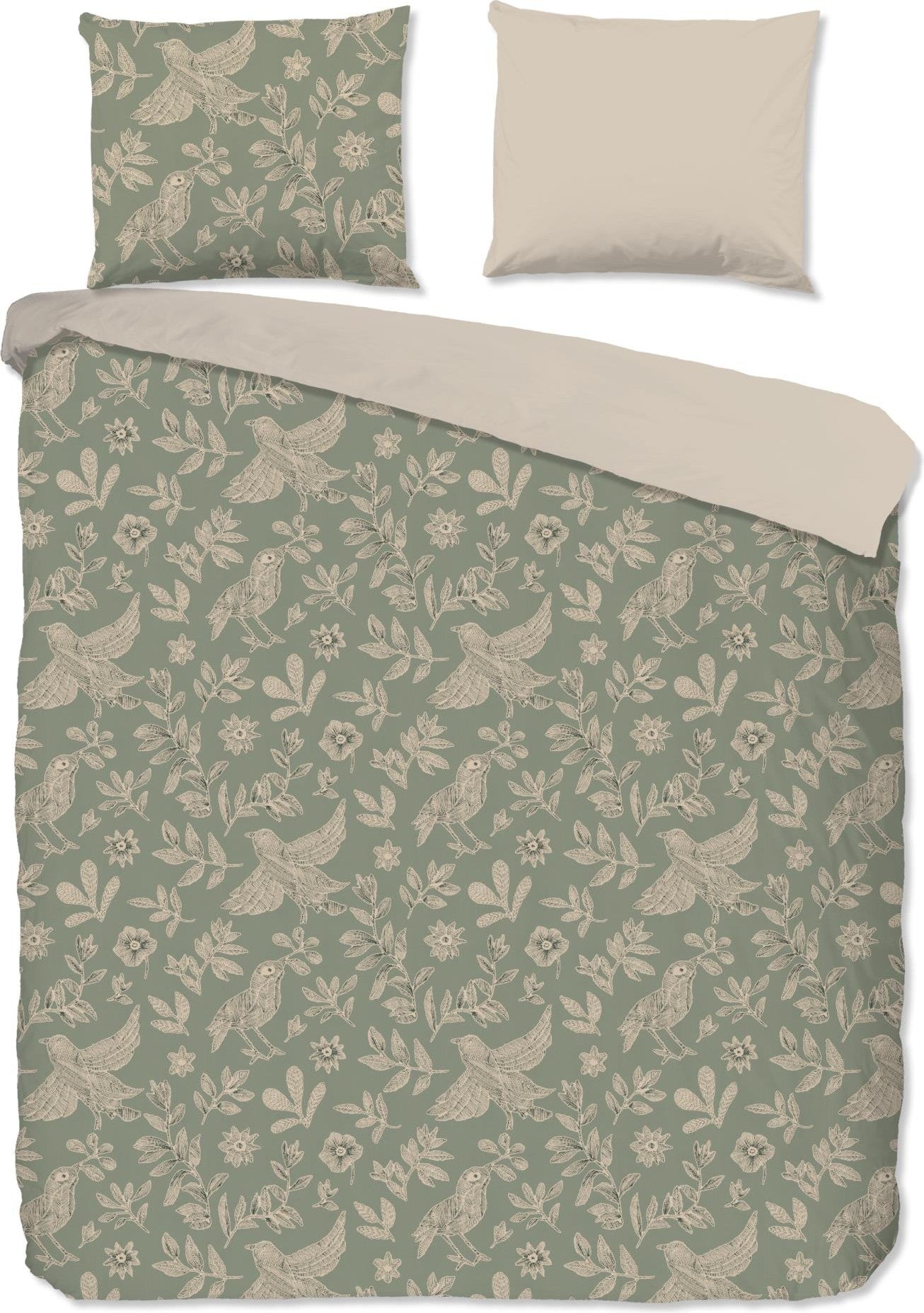 Good Morning Dekbedovertrek Katoen Odette - Green