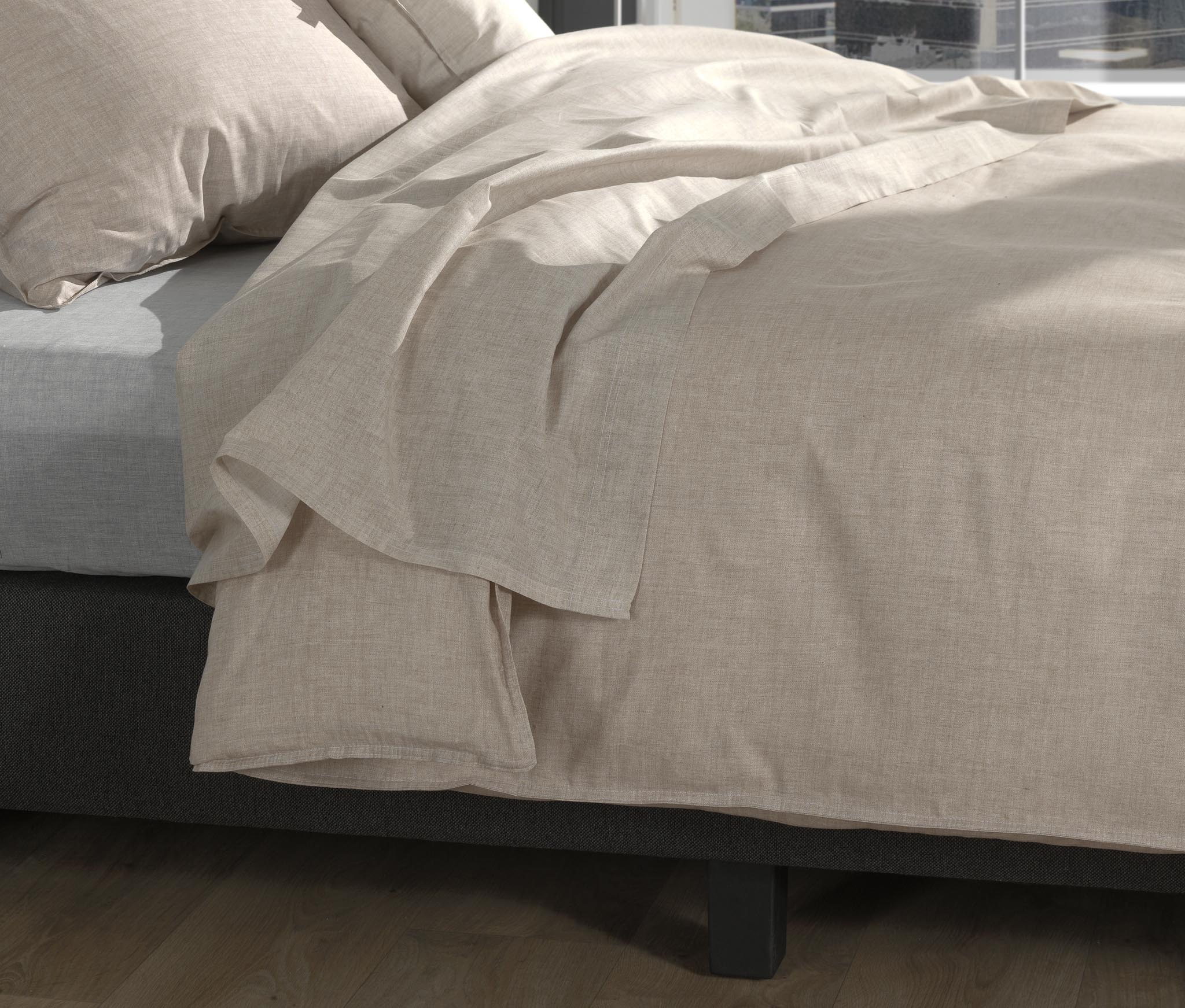Zo Home laken Lino Sandy Beige katoen