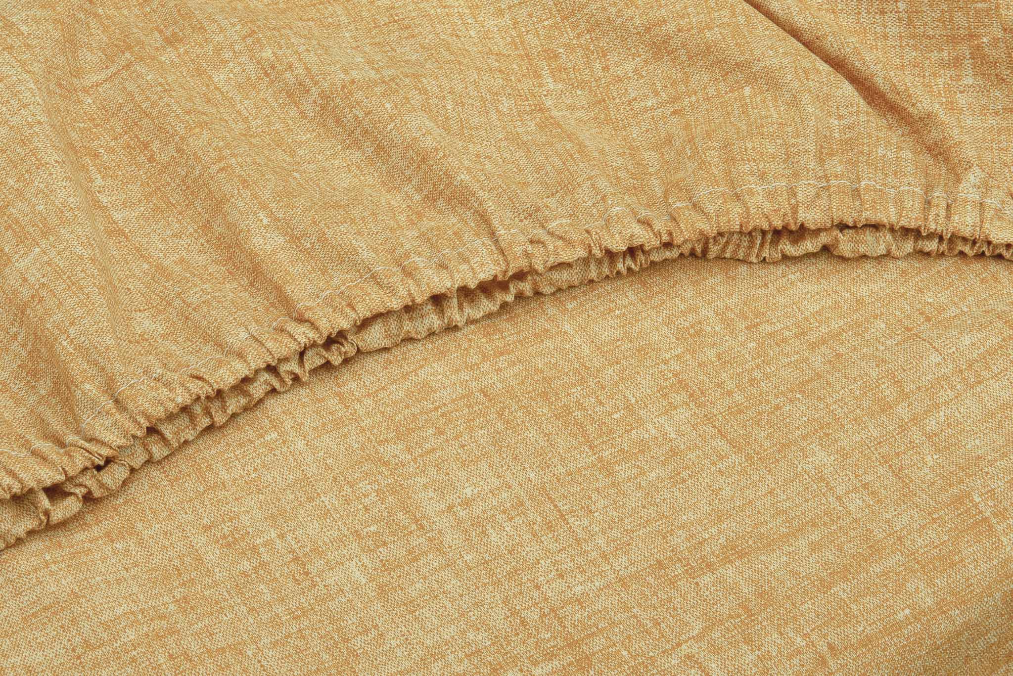 Zo Home hoeslaken Lino Ochre Yellow katoen