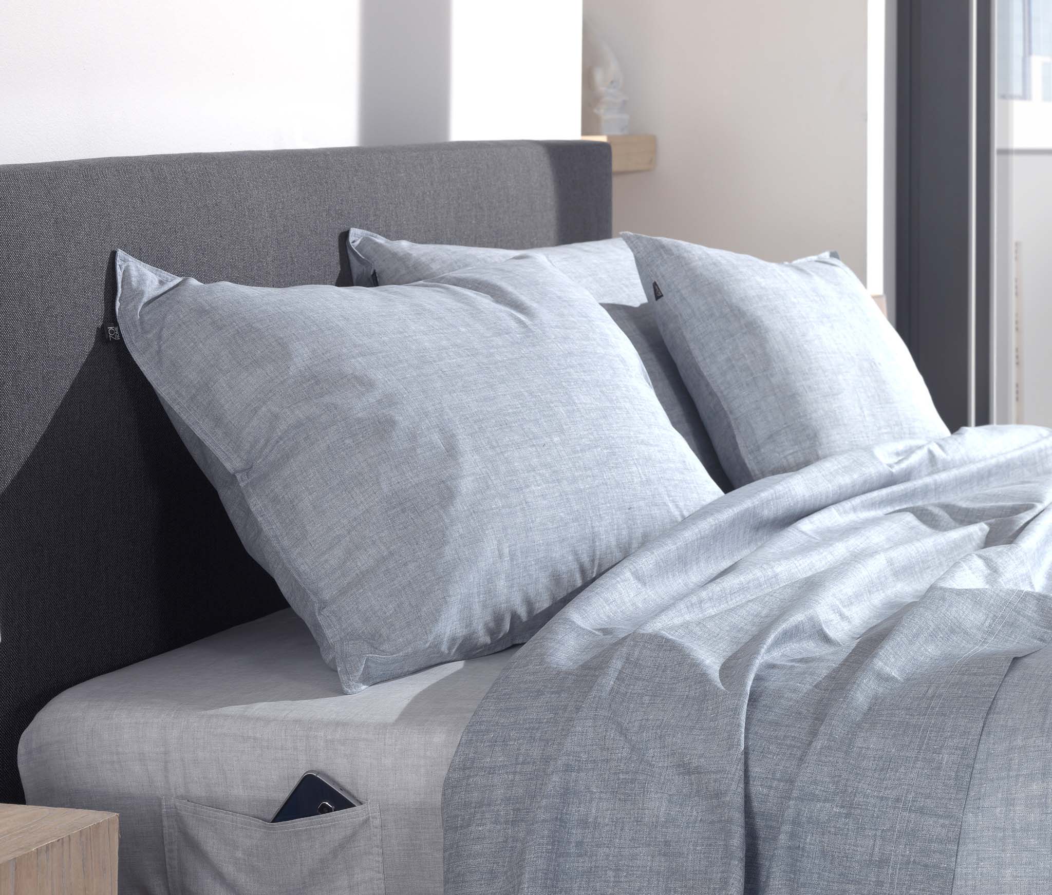 Zo Home kussensloop Lino Denim katoen