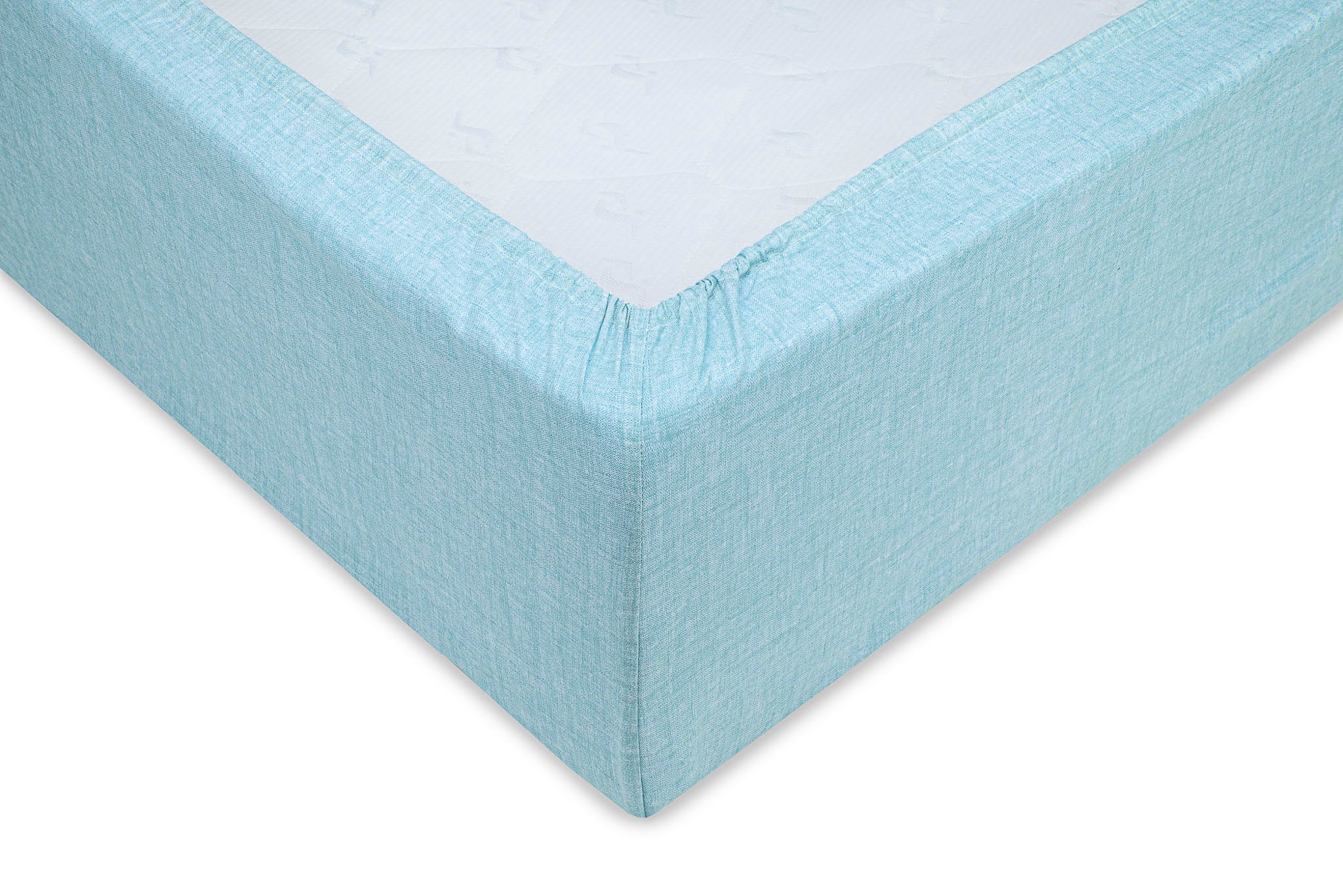 Zo Home hoeslaken Lino Topaz Blue katoen