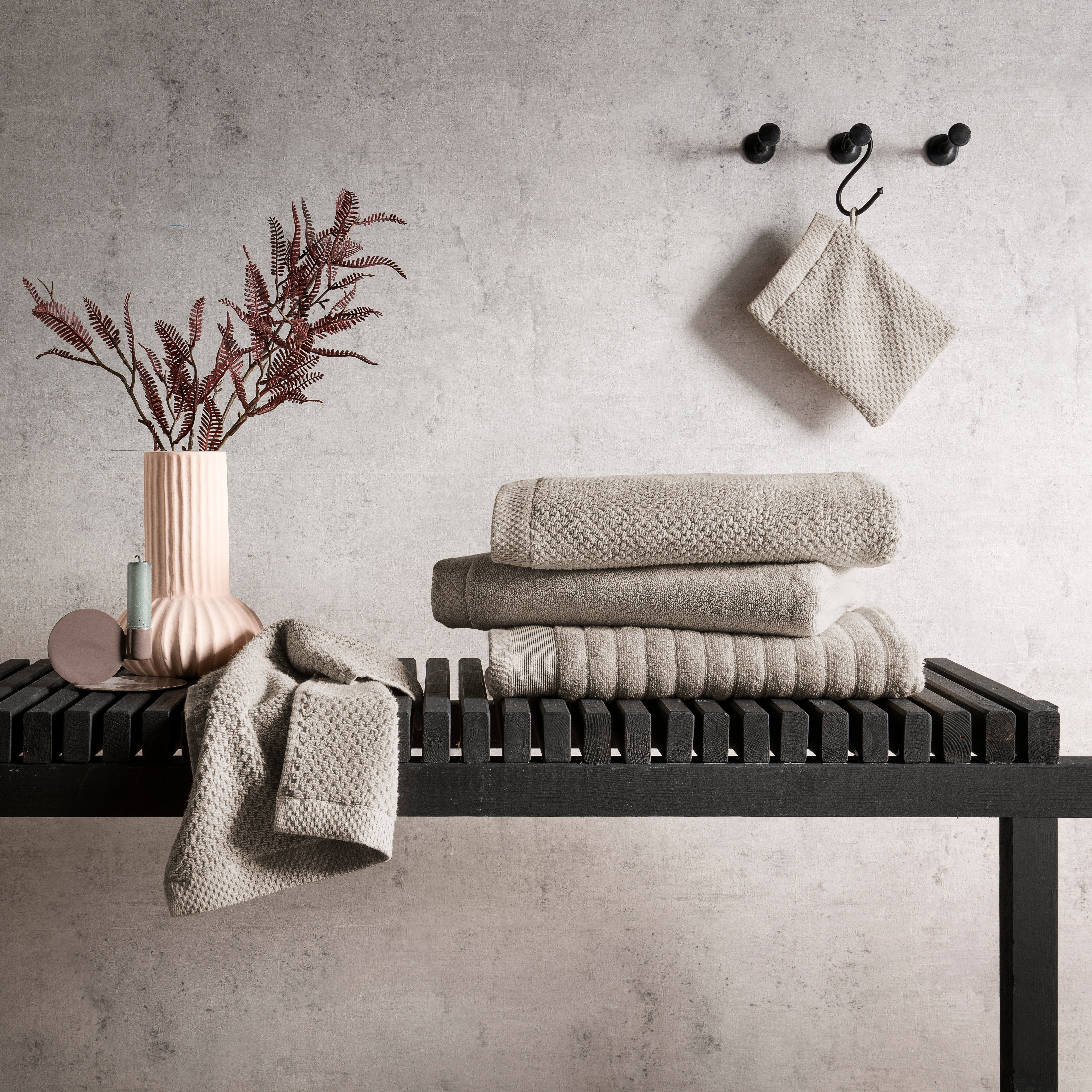 Heckettlane badtextiel Premium Taupe Grey