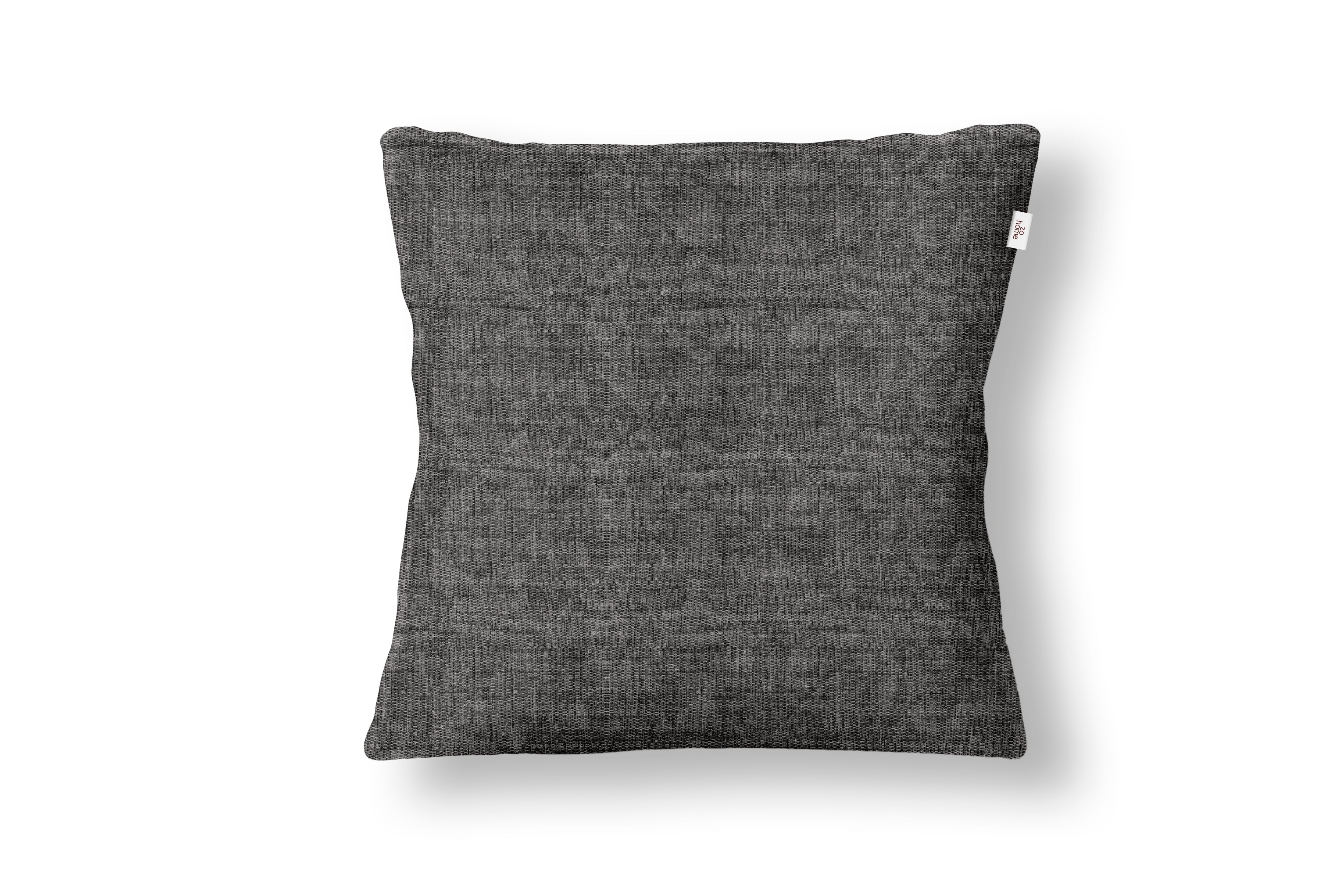 Zo Home sierkussen Quattro di Lino Dark Grey polyester