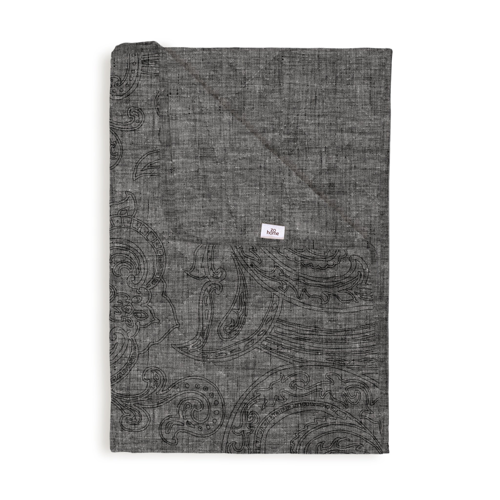 Zo Home bedsprei Paisley di Lino Dark Grey polyester