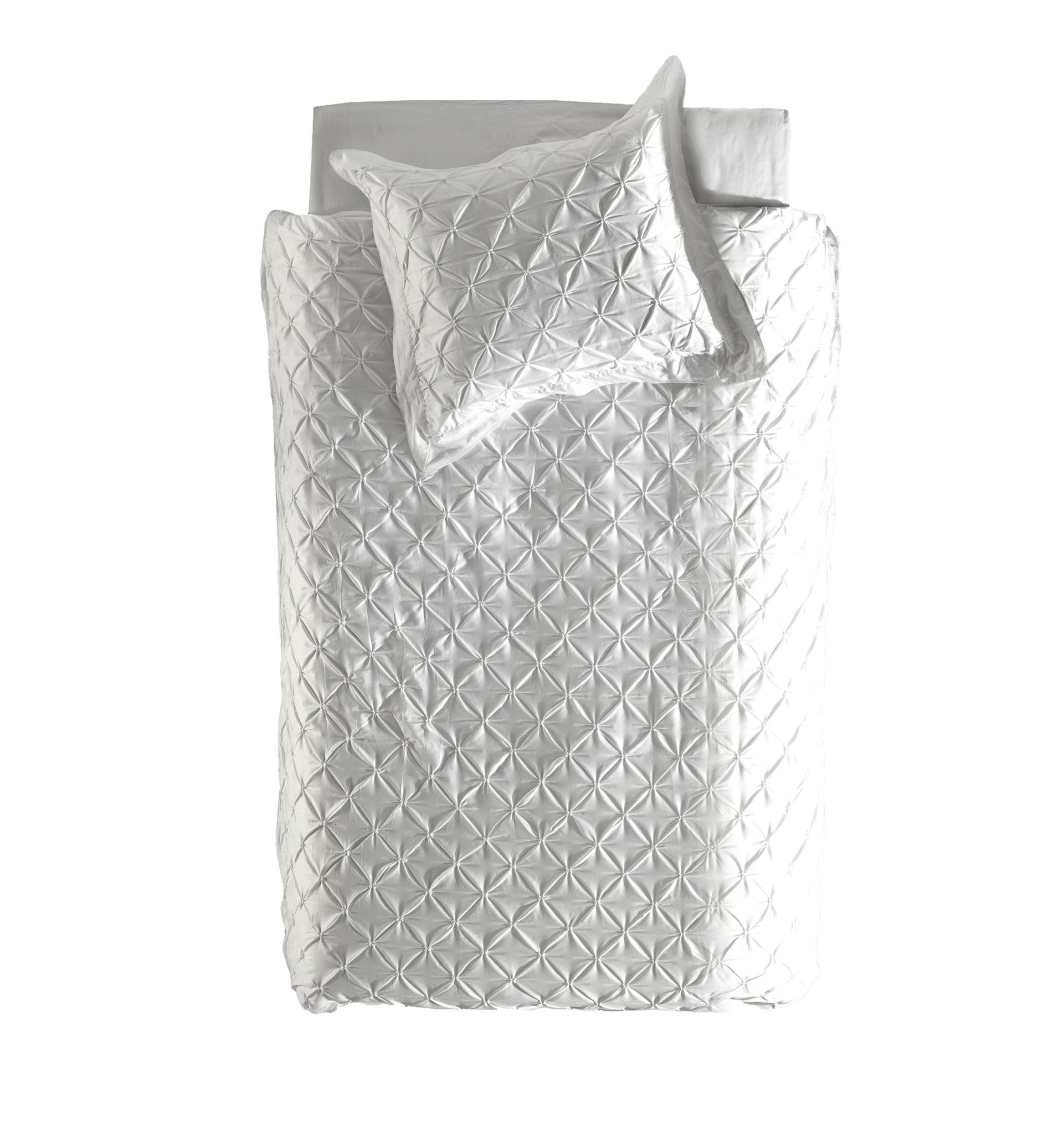 Yellow dekbedovertrek Como 4 White katoen percale
