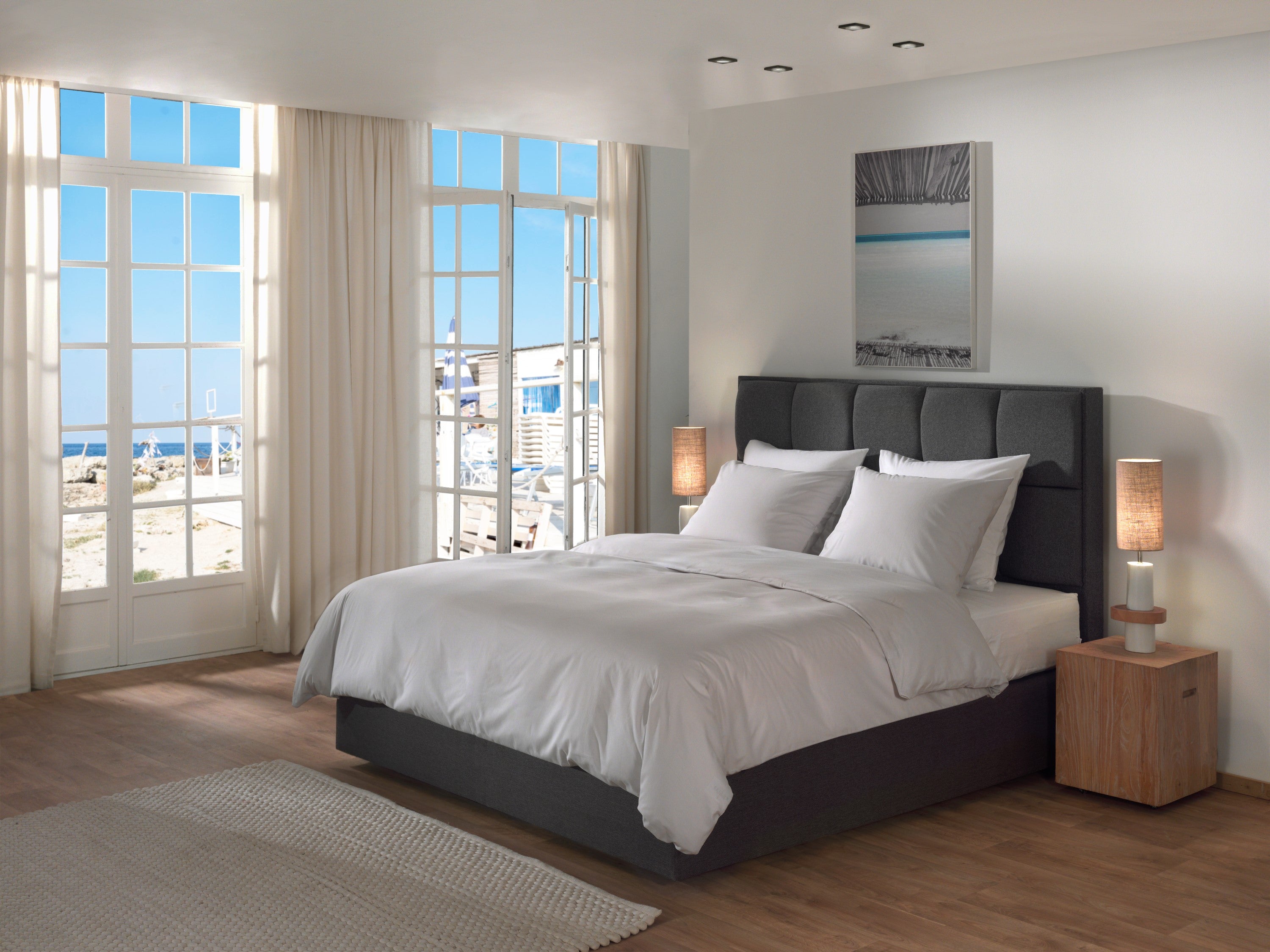 Yellow dekbedovertrek Suite Casablanca Vaporous Grey katoen