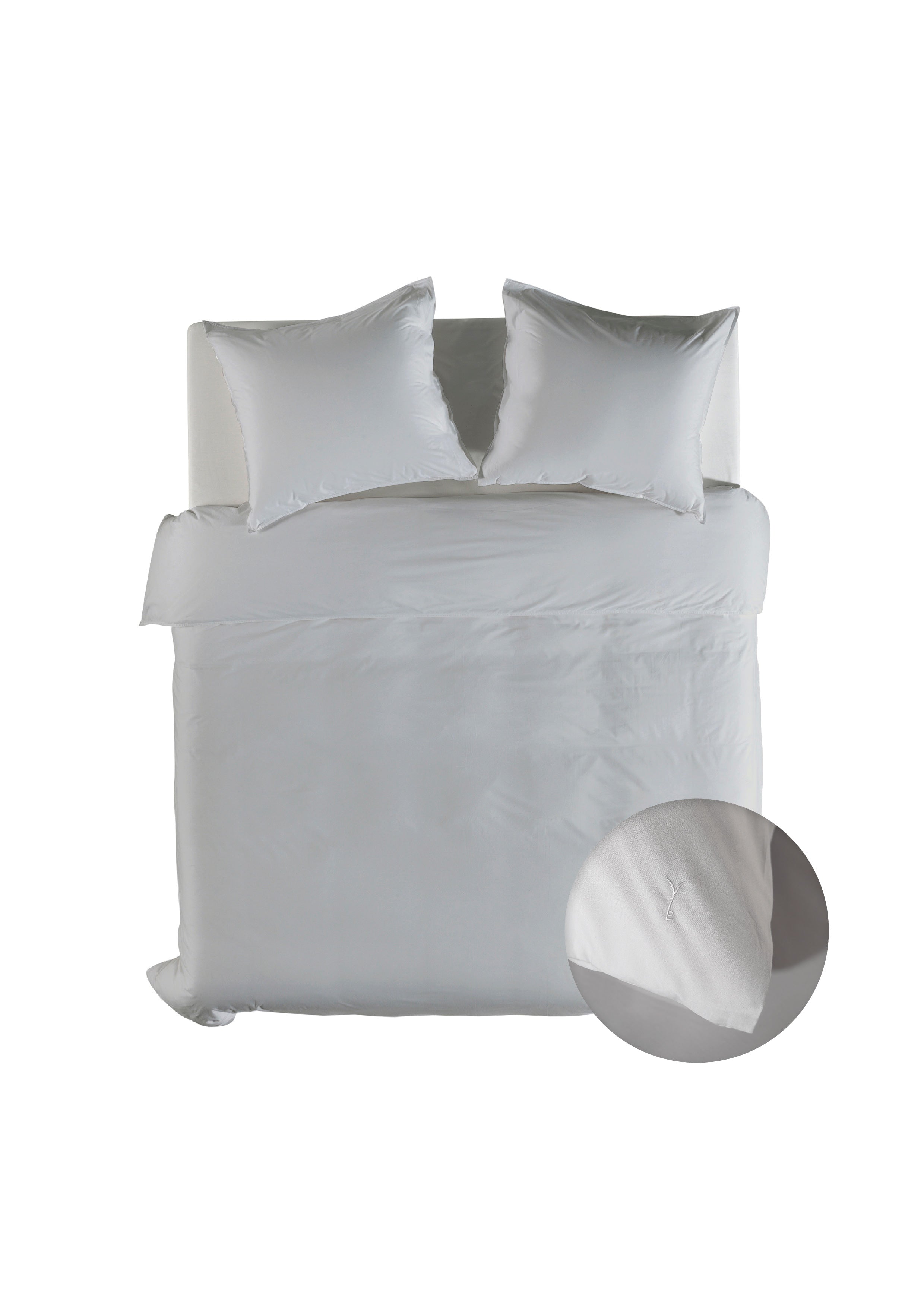 Yellow dekbedovertrek Suite Mumbai Vaporous Grey katoen percale