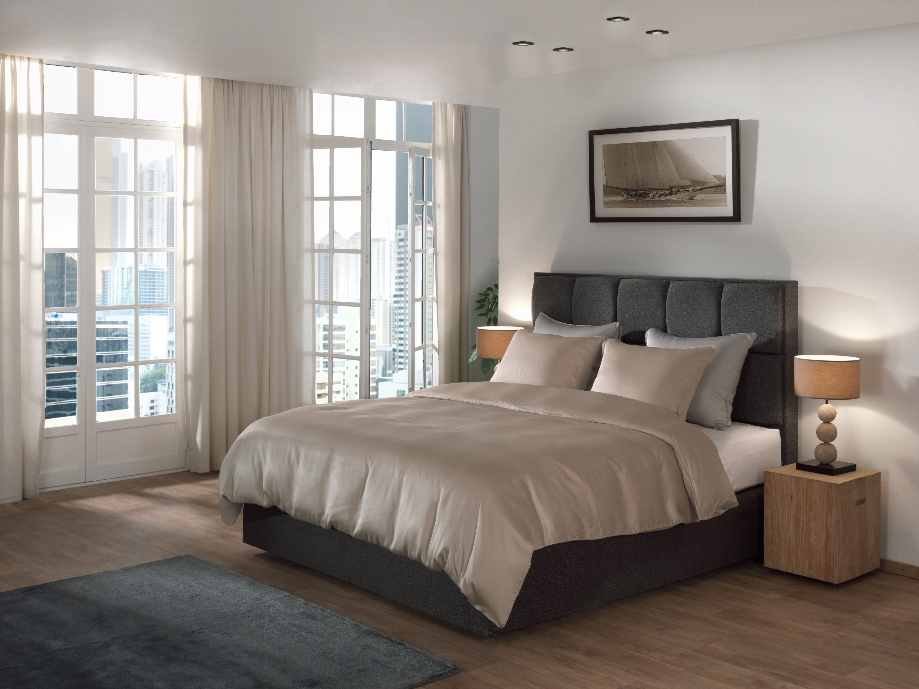 Yellow dekbedovertrek Suite New York Dollar Sand lyocell