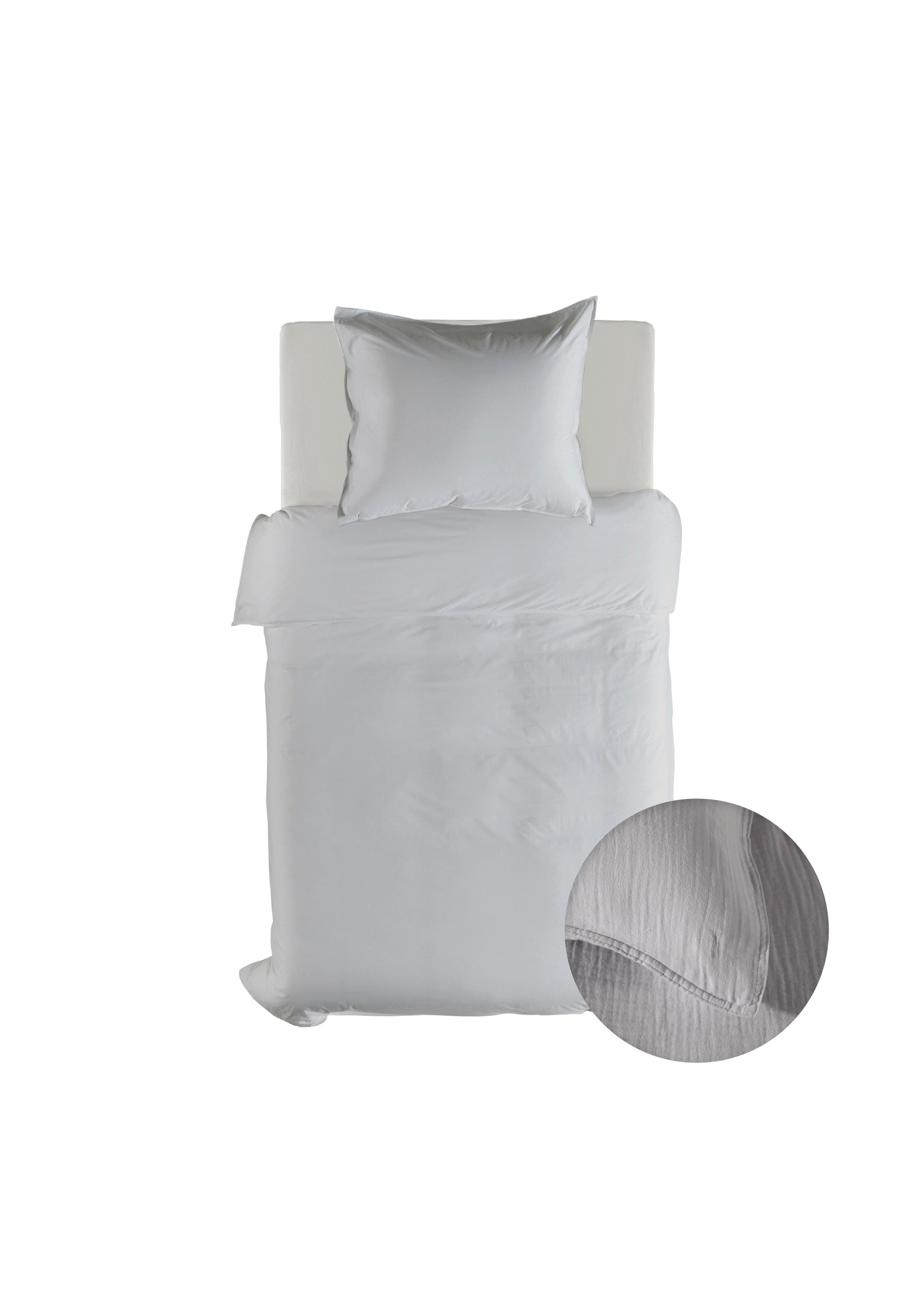 Yellow dekbedovertrek Suite Guadeloupe Vaporous Grey mousseline