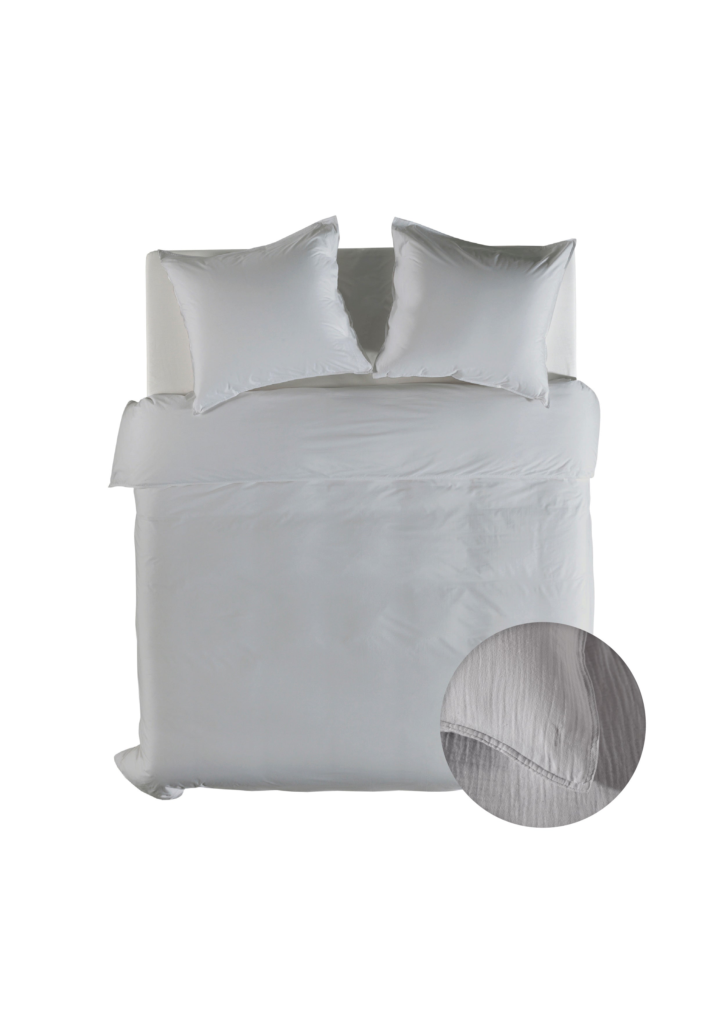 Yellow dekbedovertrek Suite Guadeloupe Vaporous Grey mousseline
