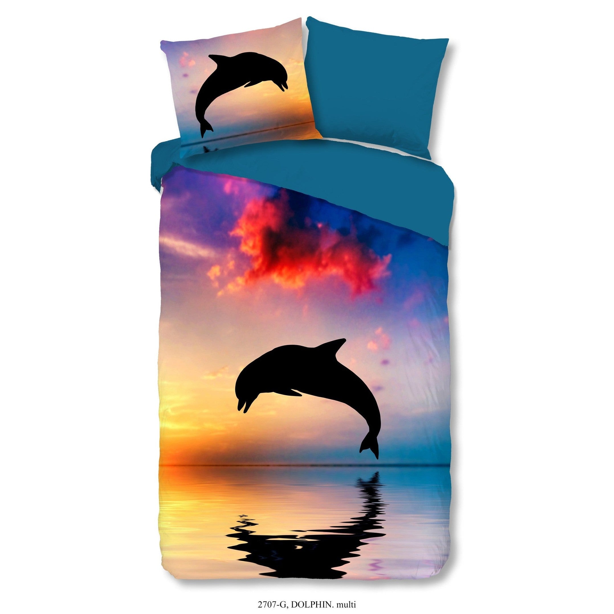 Good Morning Dekbedovertrek Katoen Dolphin Multi