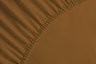 Yellow hoeslaken Percale Cognac Brown katoen percale