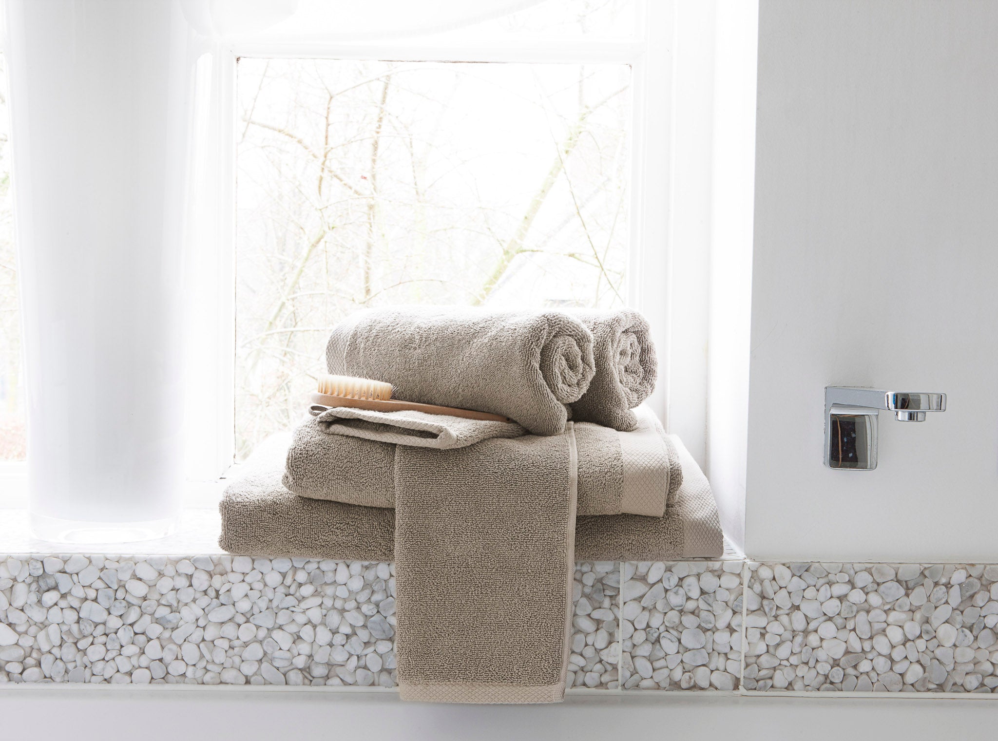 Heckettlane badtextiel Premium Taupe Grey