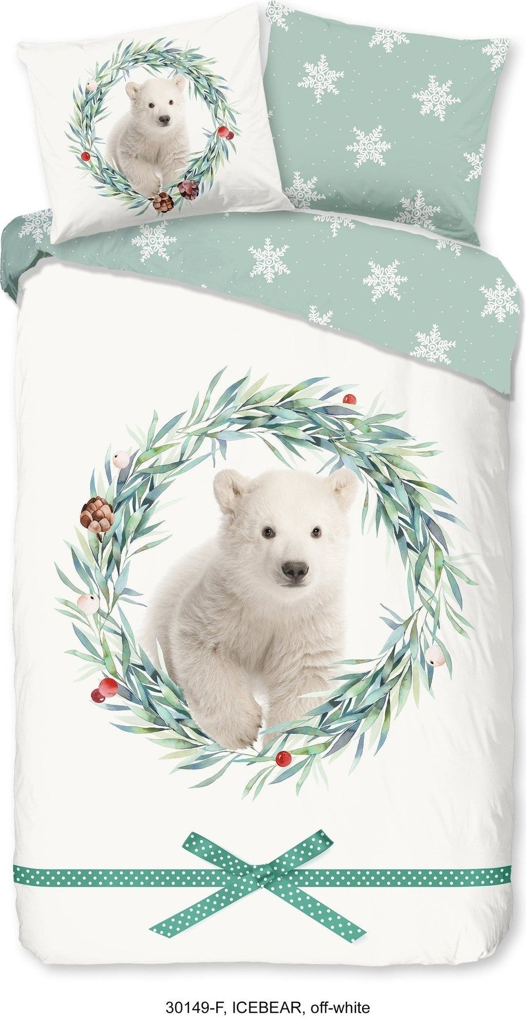 Good Morning Dekbedovertrek Flanel Icebear Ecru