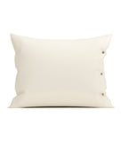 Yellow kussensloop Percale Off white percale