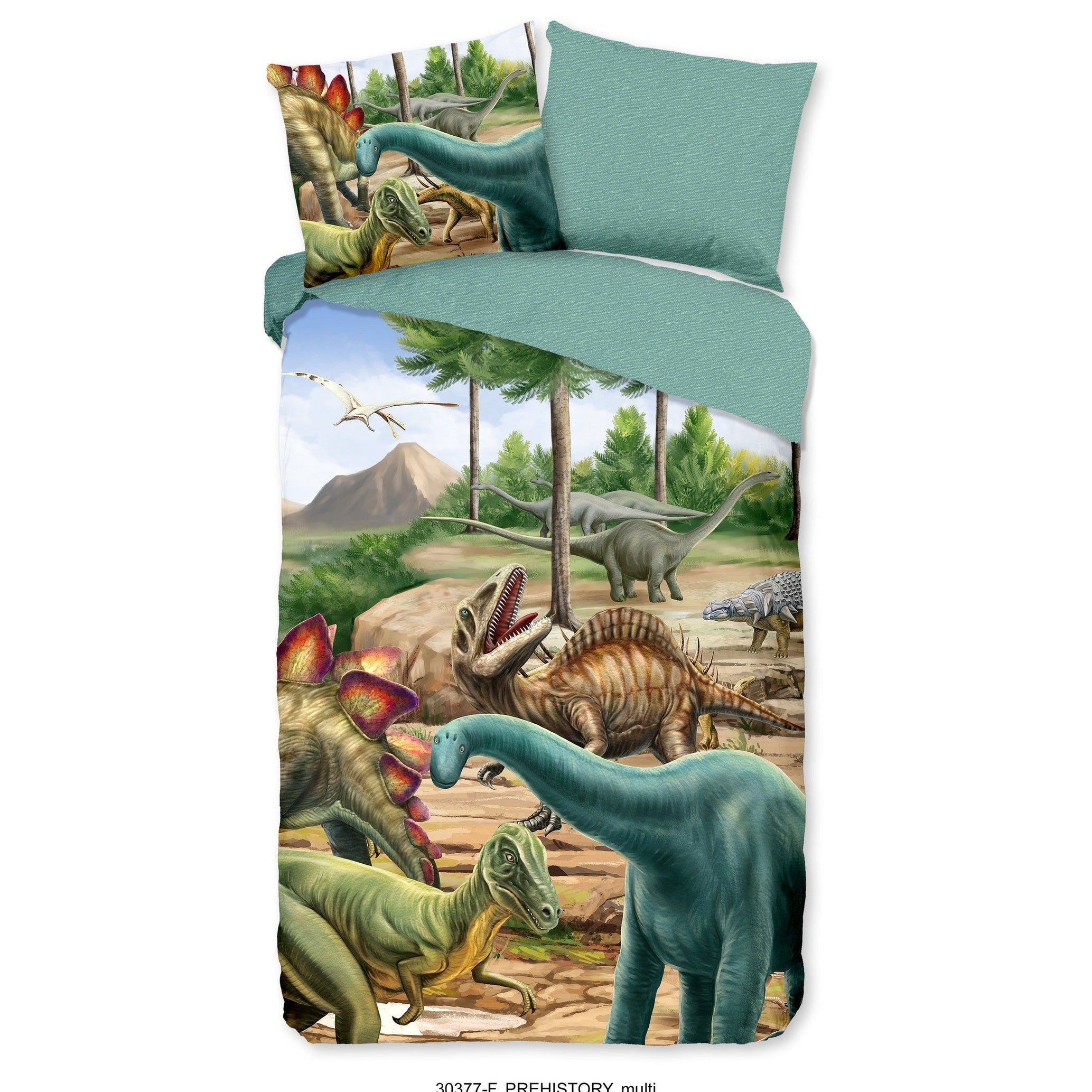 Good Morning Dekbedovertrek Flanel Prehistory Multi