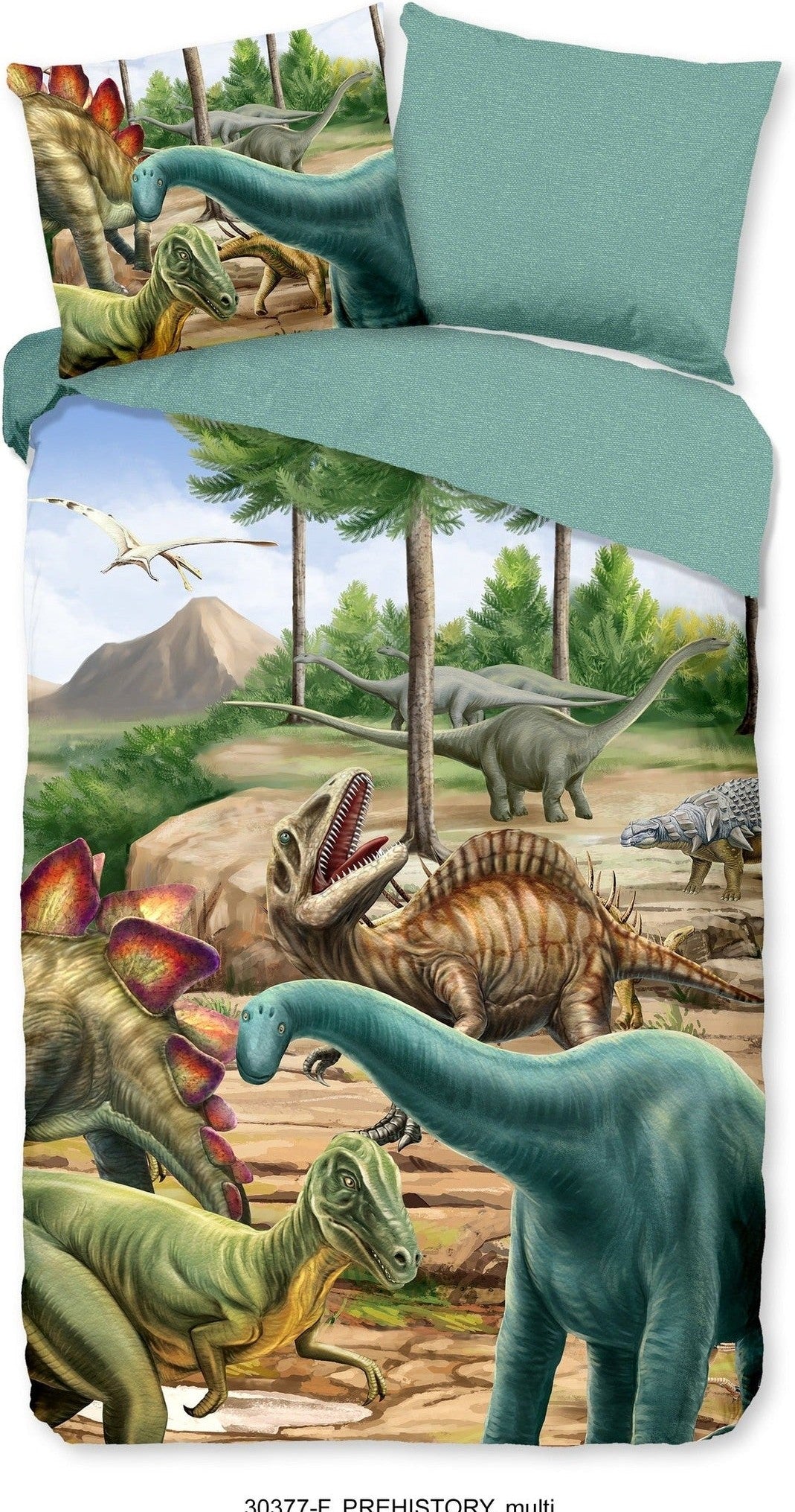 Good Morning Dekbedovertrek Flanel Prehistory Multi