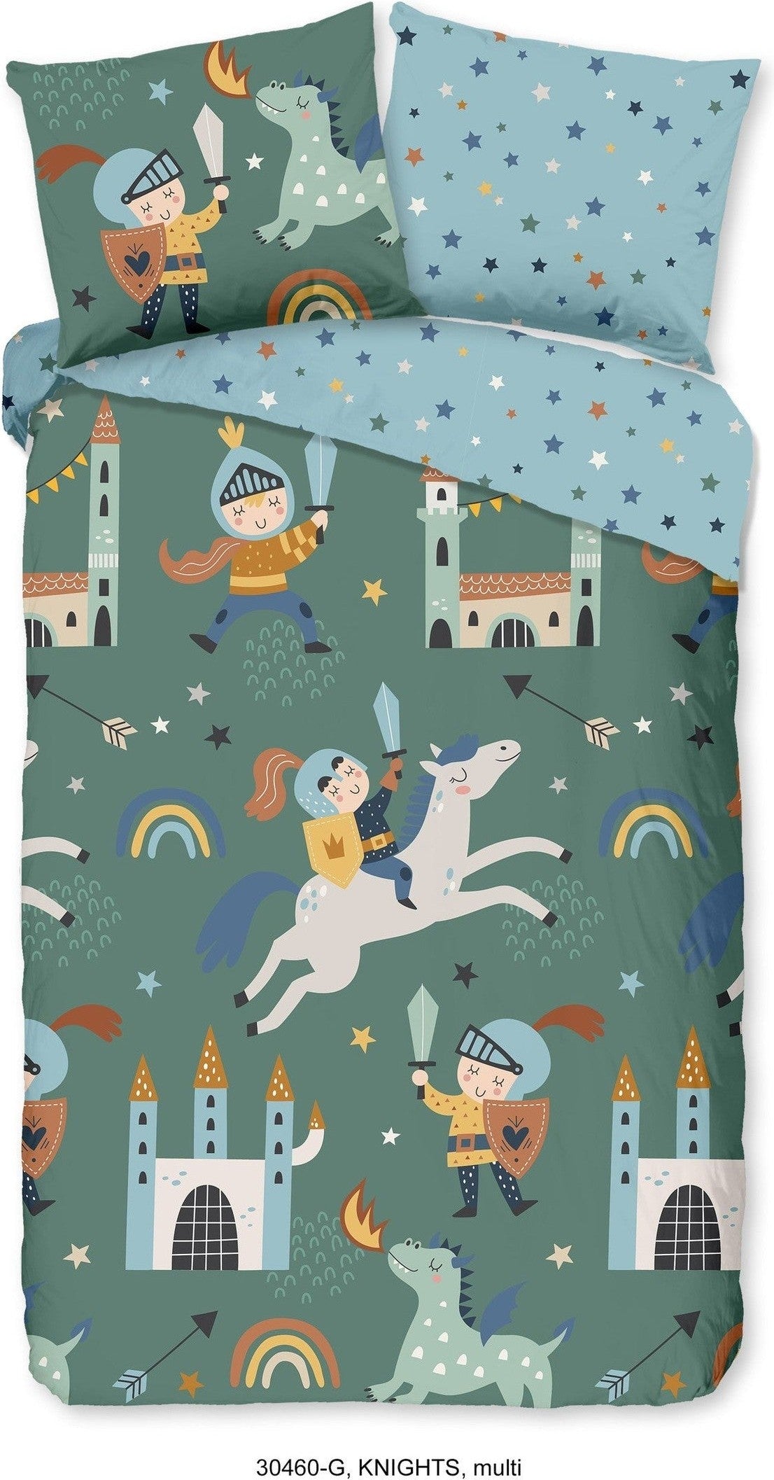 Good Morning Dekbedovertrek Katoen Knights Multi