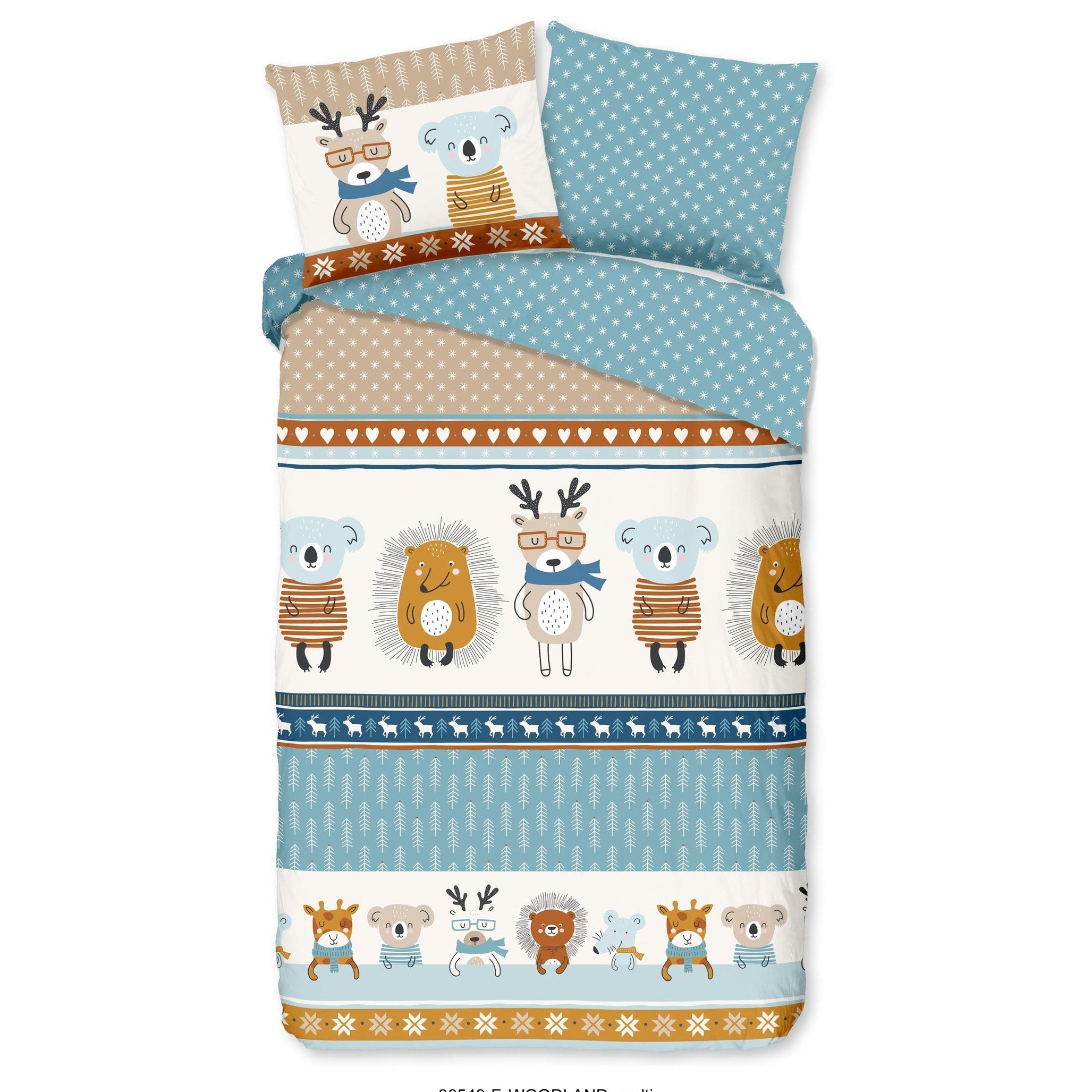 Good Morning Dekbedovertrek Flanel Woodland Multi