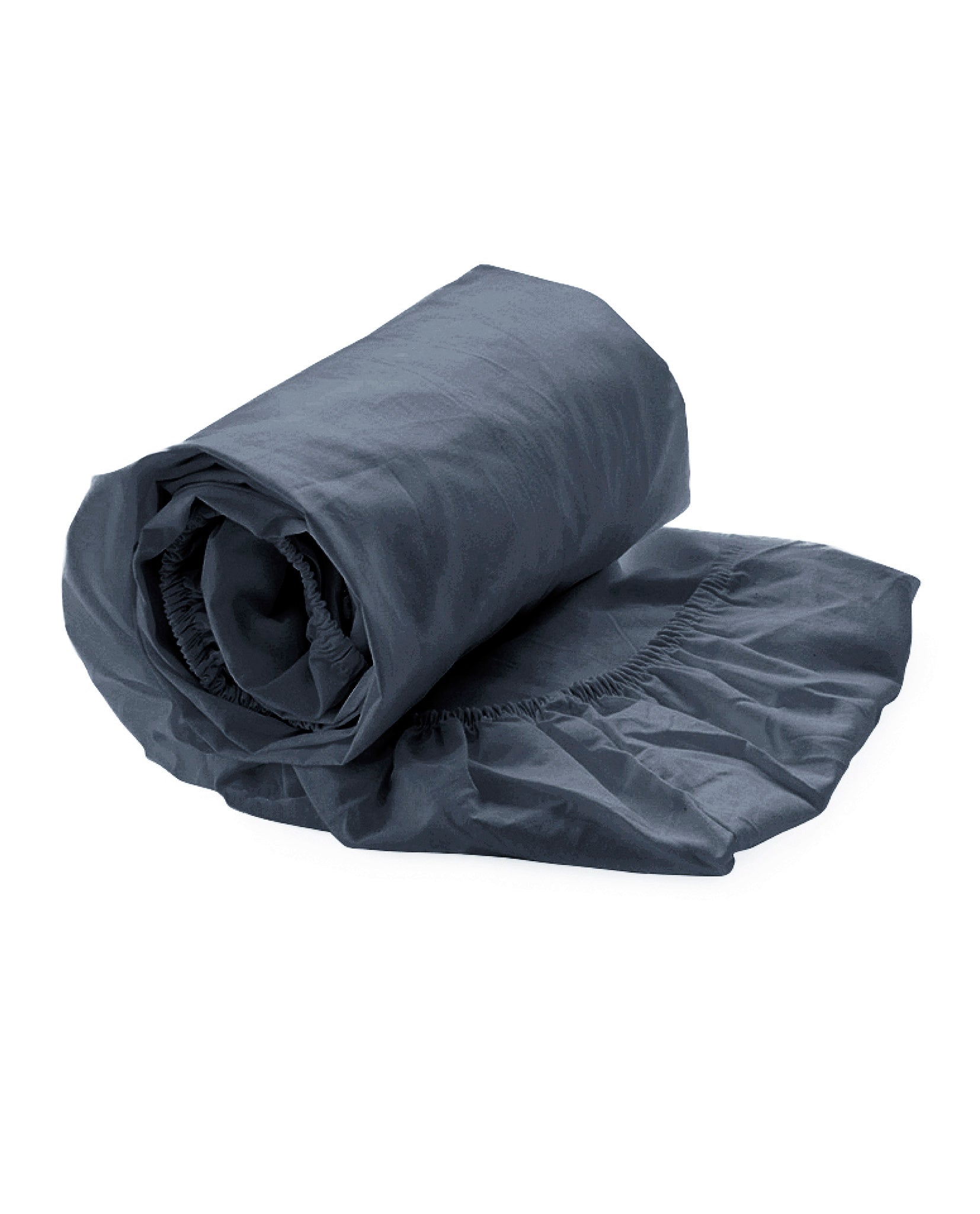 Yellow hoeslaken Percale Midnight Blue katoen percale