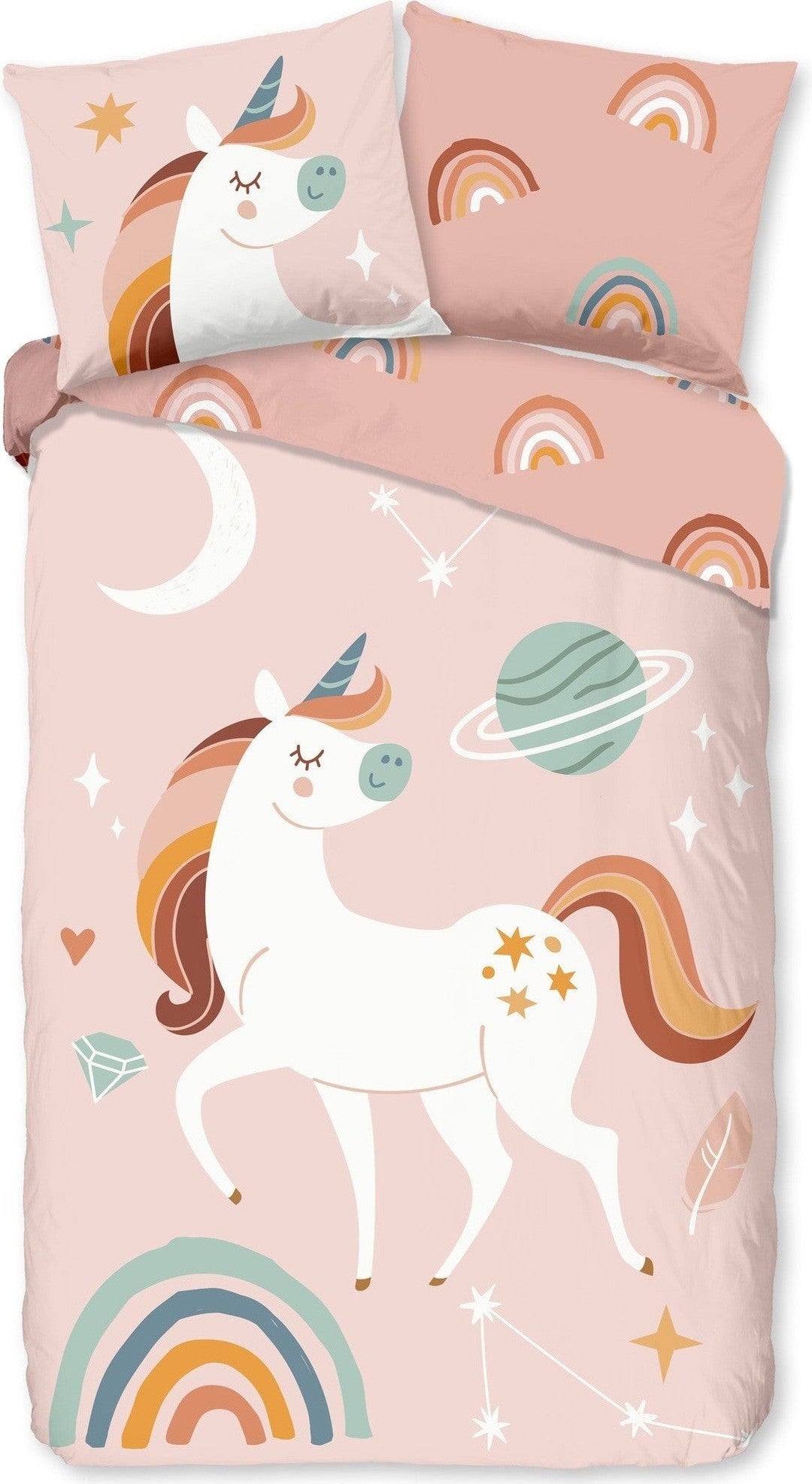 Good Morning Dekbedovertrek Flanel Unidance Roze