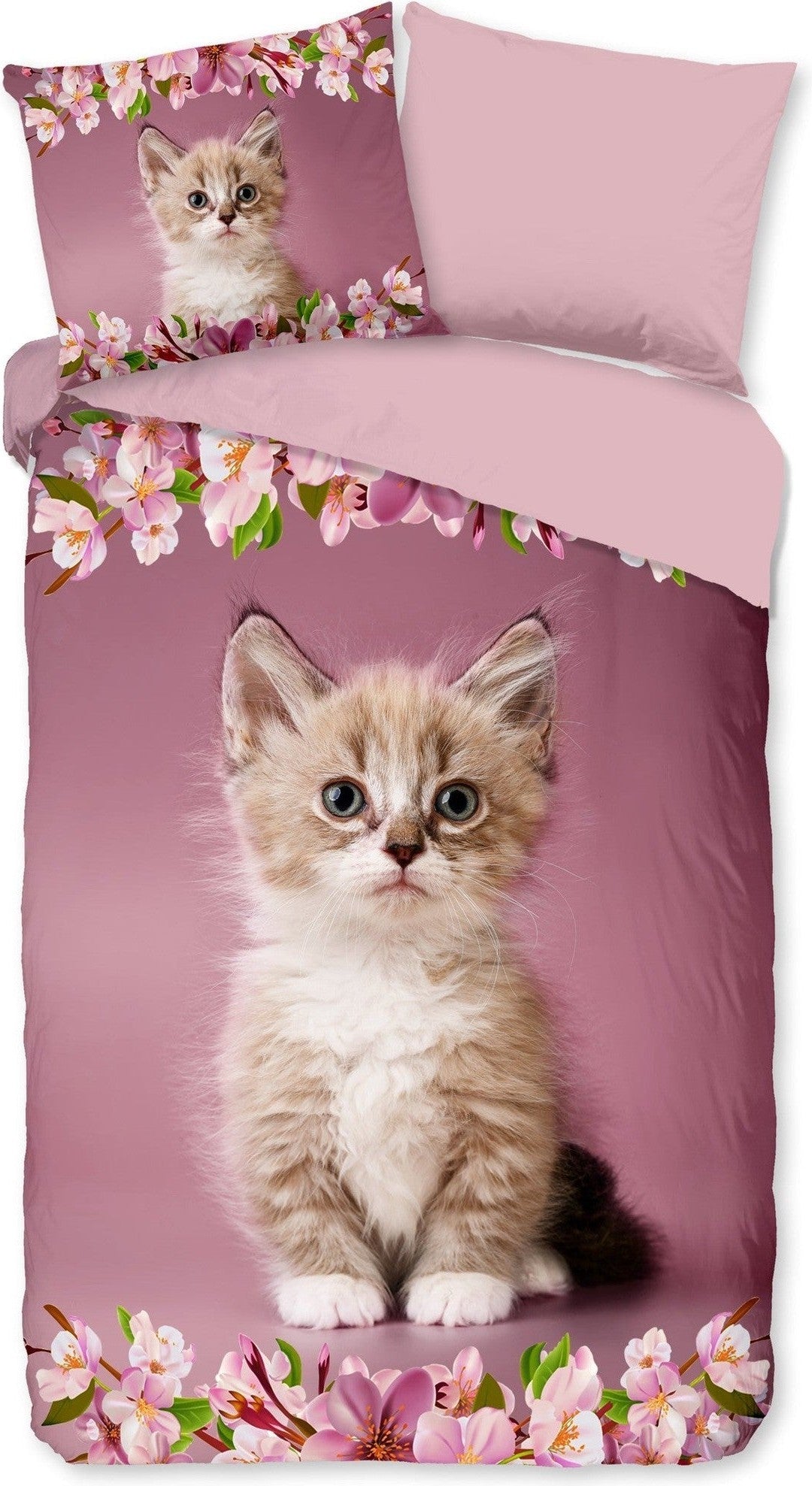 Good Morning Dekbedovertrek Katoen Look Roze