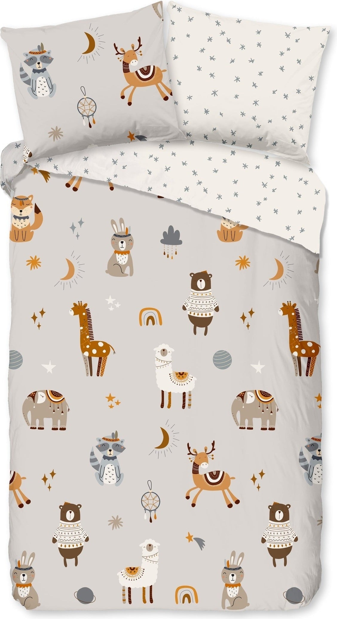 Good Morning Dekbedovertrek Katoen Woody Multi