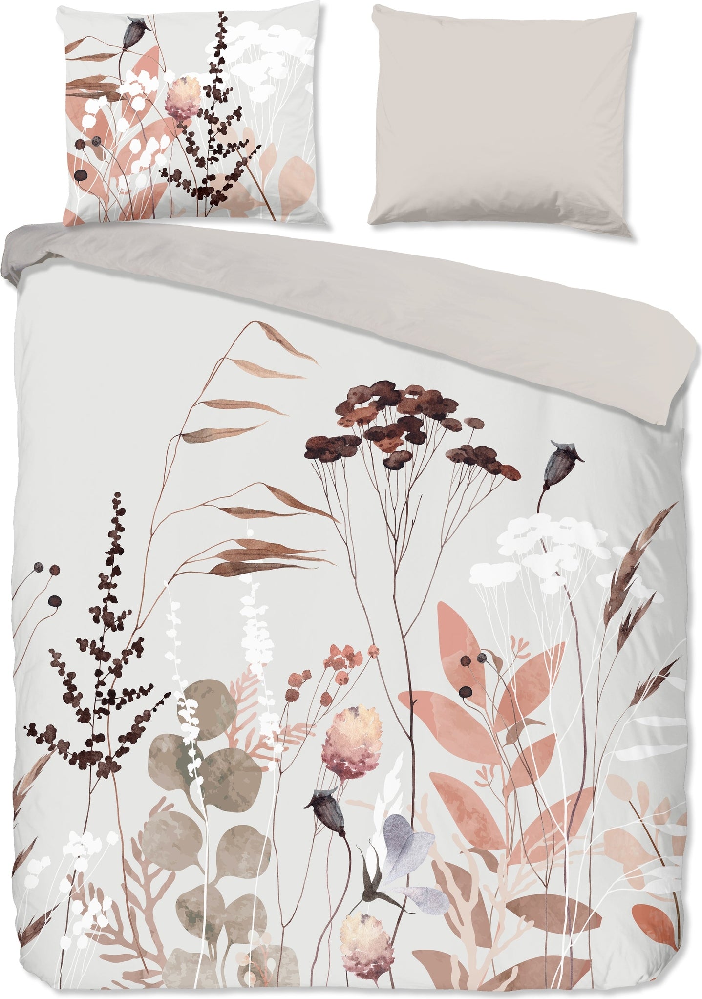 Good Morning Dekbedovertrek Katoen Moya - Grey