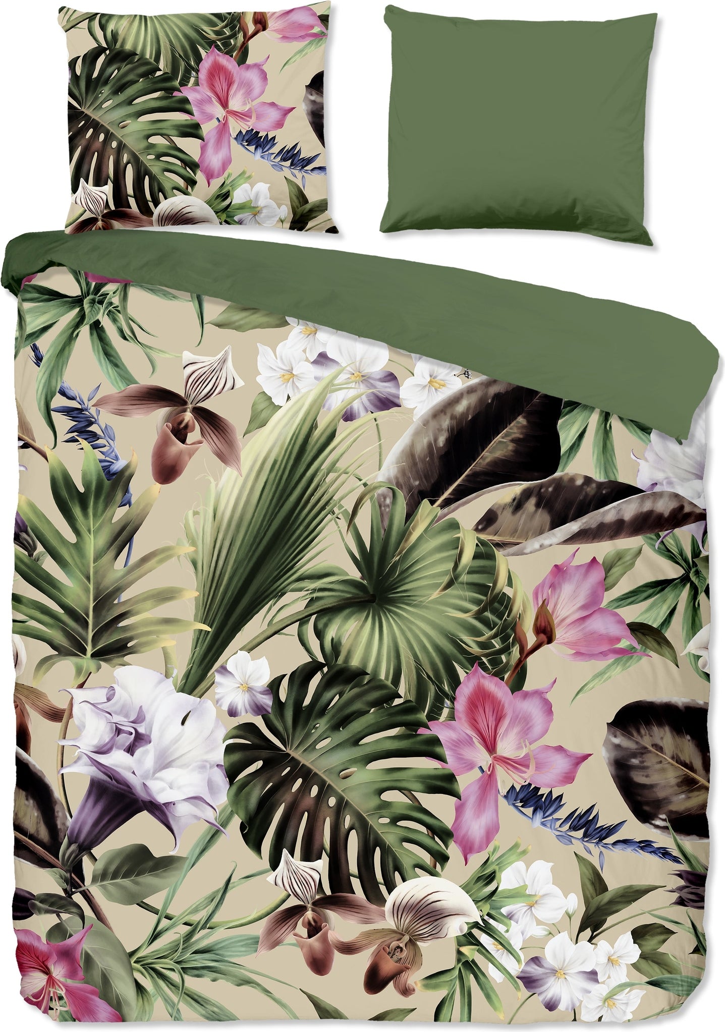 Good Morning Dekbedovertrek Katoen Irze - Green