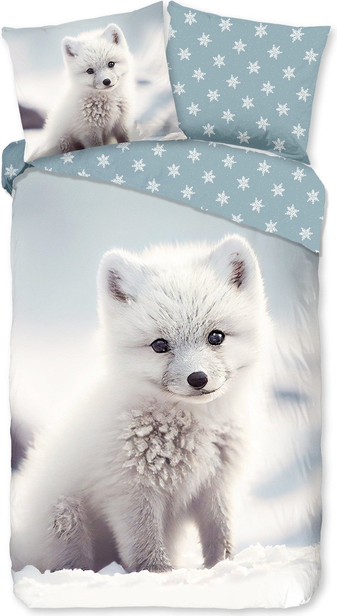 Good Morning Dekbedovertrek Flanel Toss Wit