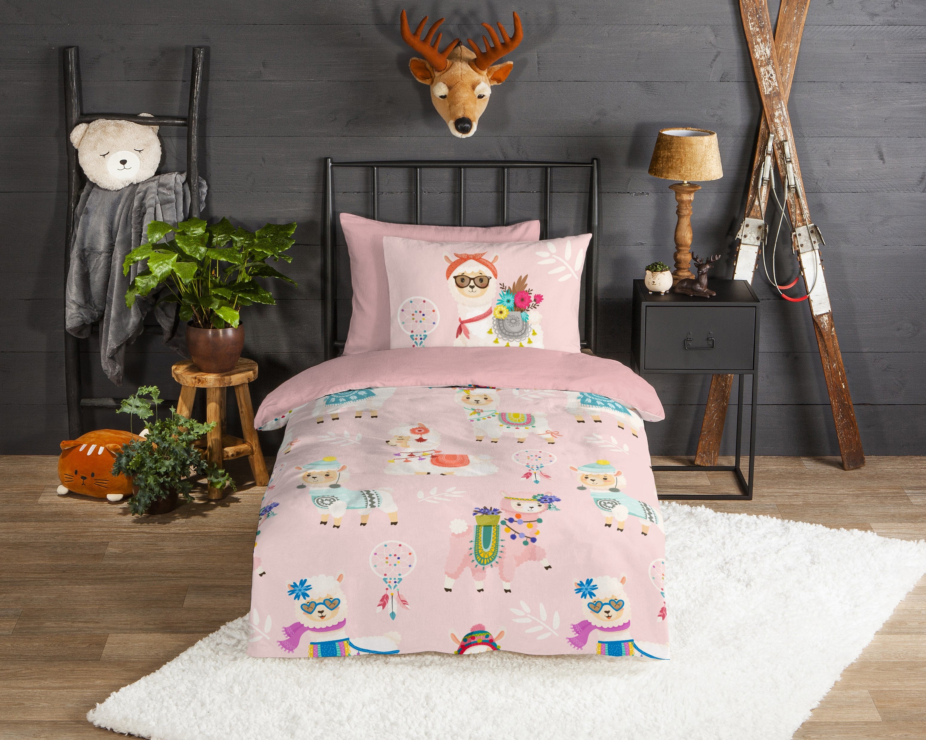 Good Morning Dekbedovertrek Flanel Ladida Roze
